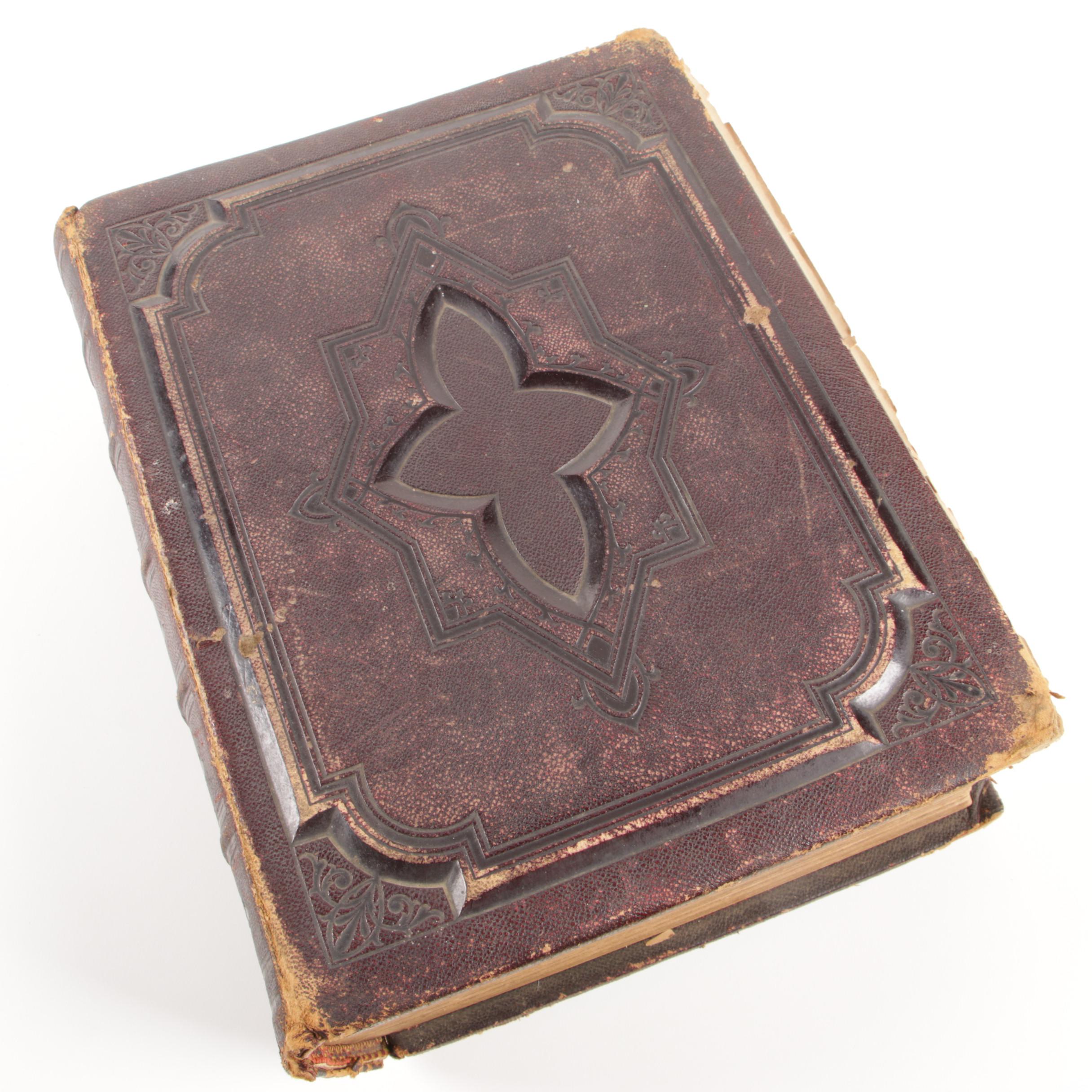 1891 Leather Bound "The Holy Bible" with Complete Concordance