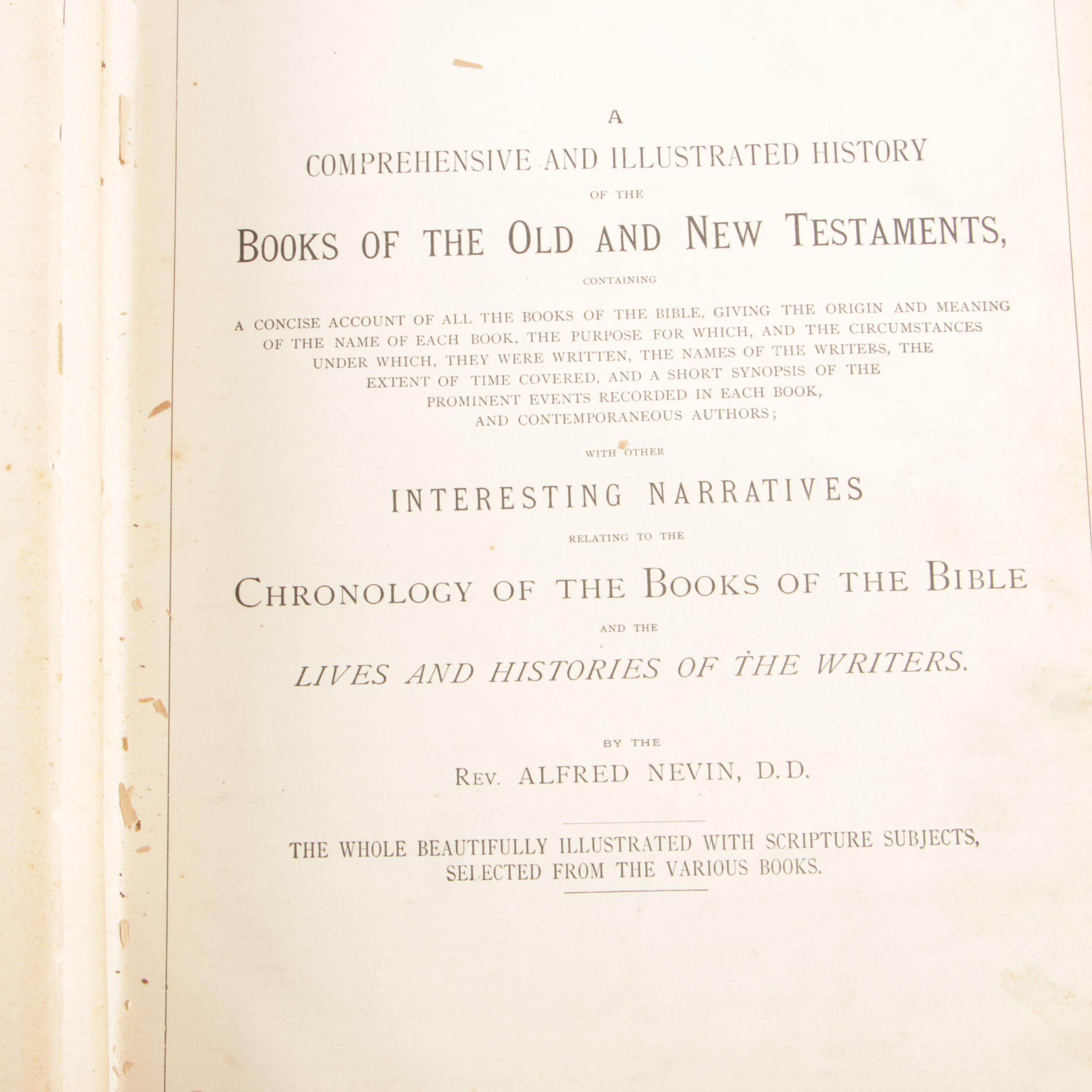 1891 Leather Bound "The Holy Bible" with Complete Concordance