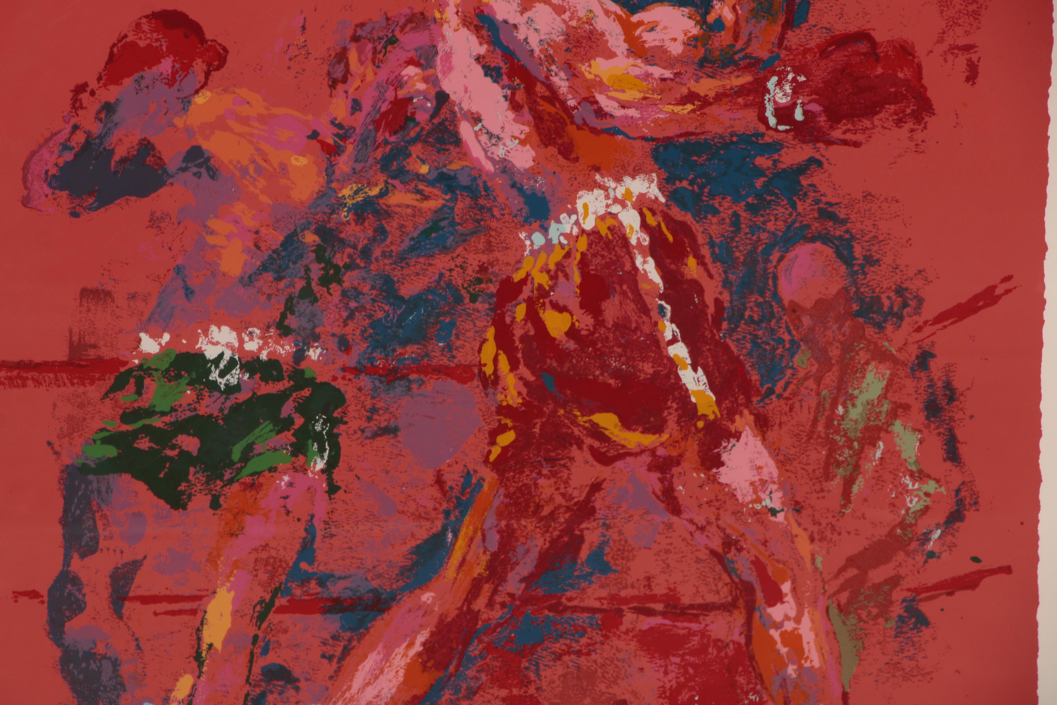 LeRoy Neiman Serigraph "The Red Boxer", 1973