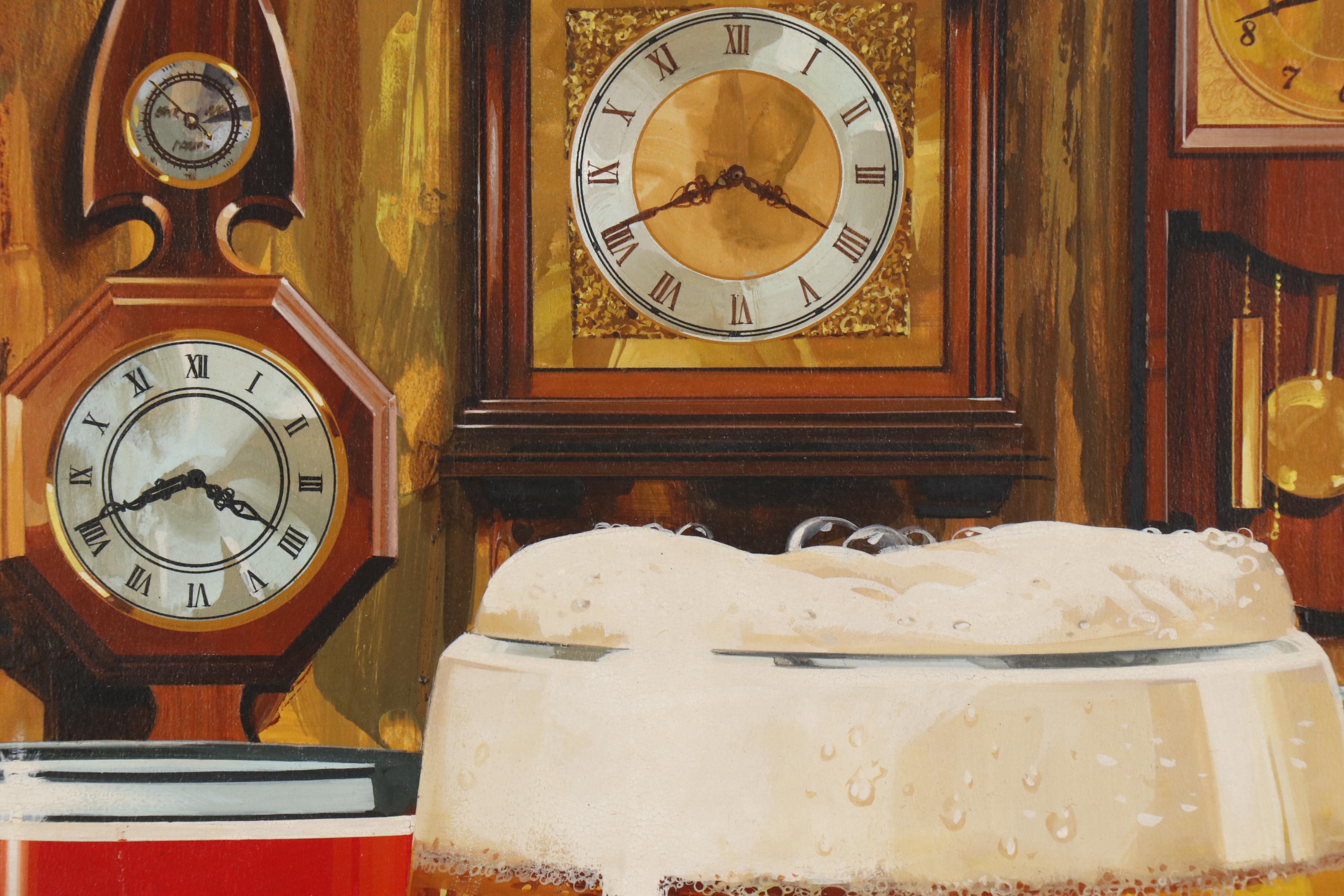 Paul Alexander Gouache and Tempera Illustration for Carling Black Label Sign