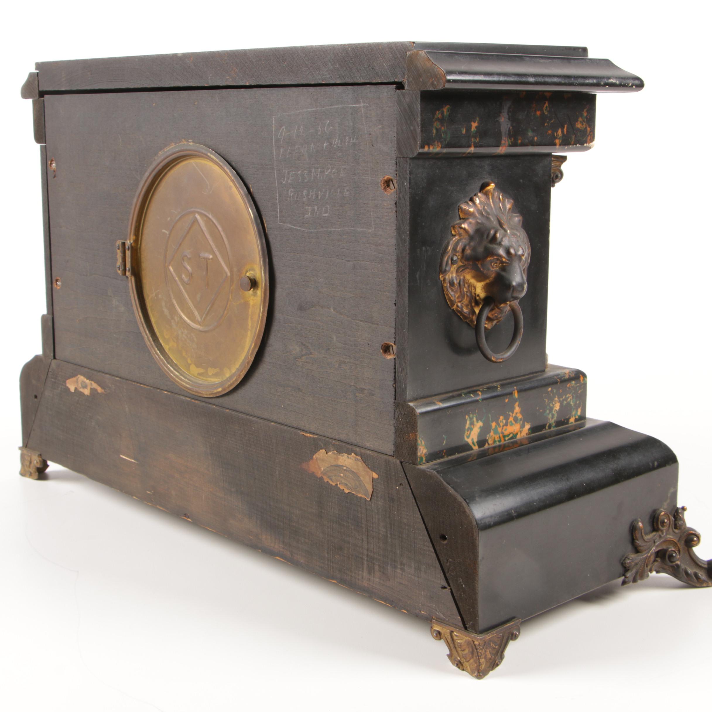 Seth Thomas Adimintine Clock, 8 Day Time and Strike Movement, Late 19th Century