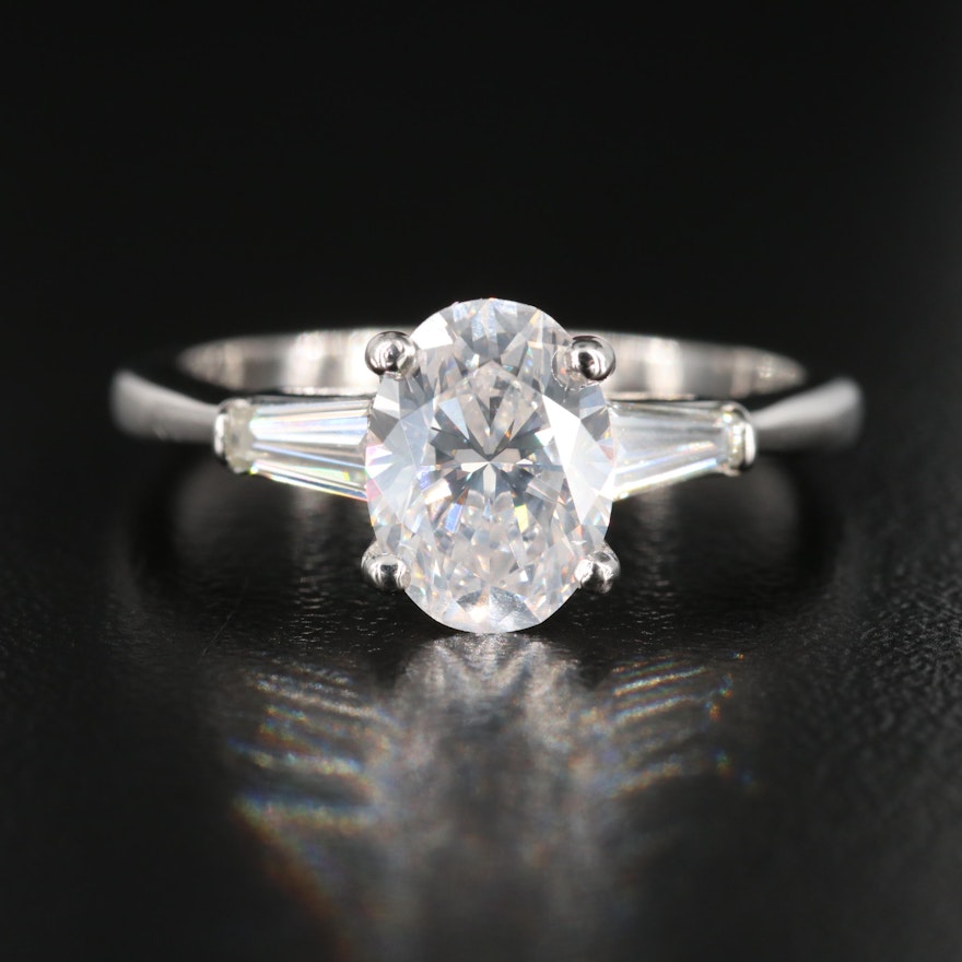 Platinum 1.97 CTW Diamond Ring with GIA Report