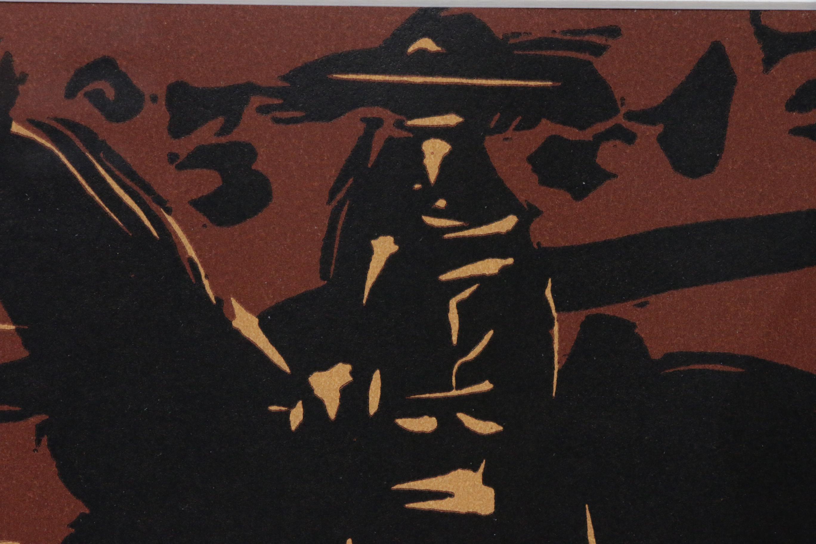 Pablo Picasso Linoleum Cut "Mounted Picador," 1962