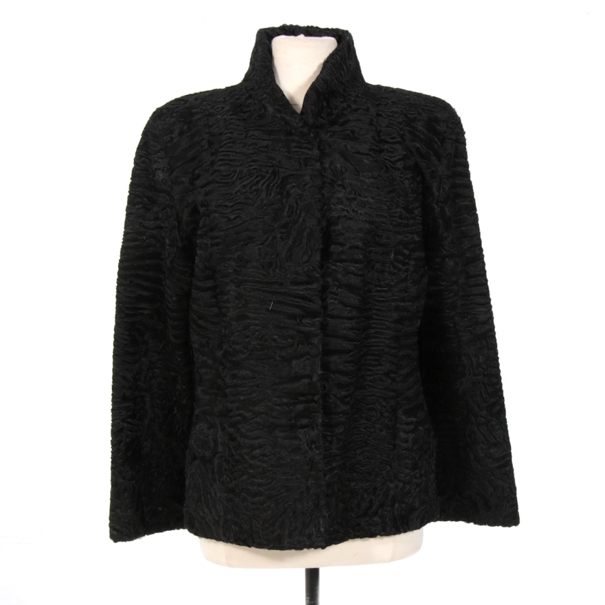 Black Persian Lamb Fur Jacket
