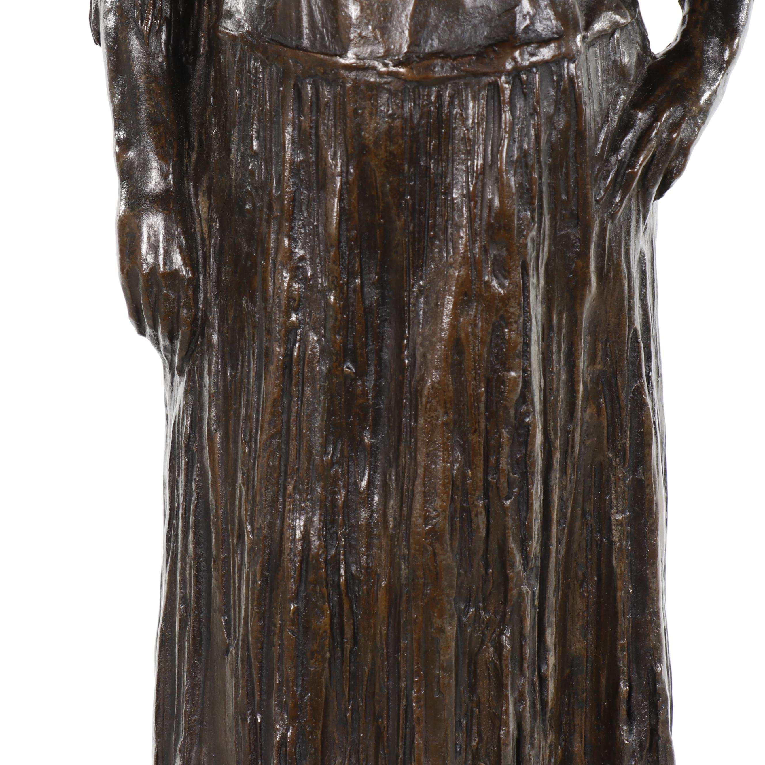 Angiolo Vannetti Bronze Sculpture of Woman, 1922