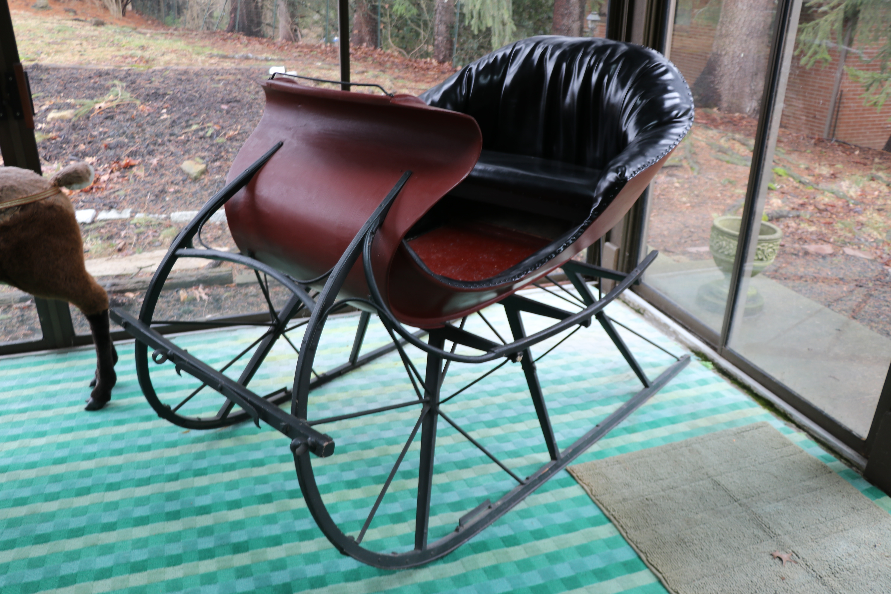 Horse-Drawn Cutter Style Open Sleigh, Early 20th Century