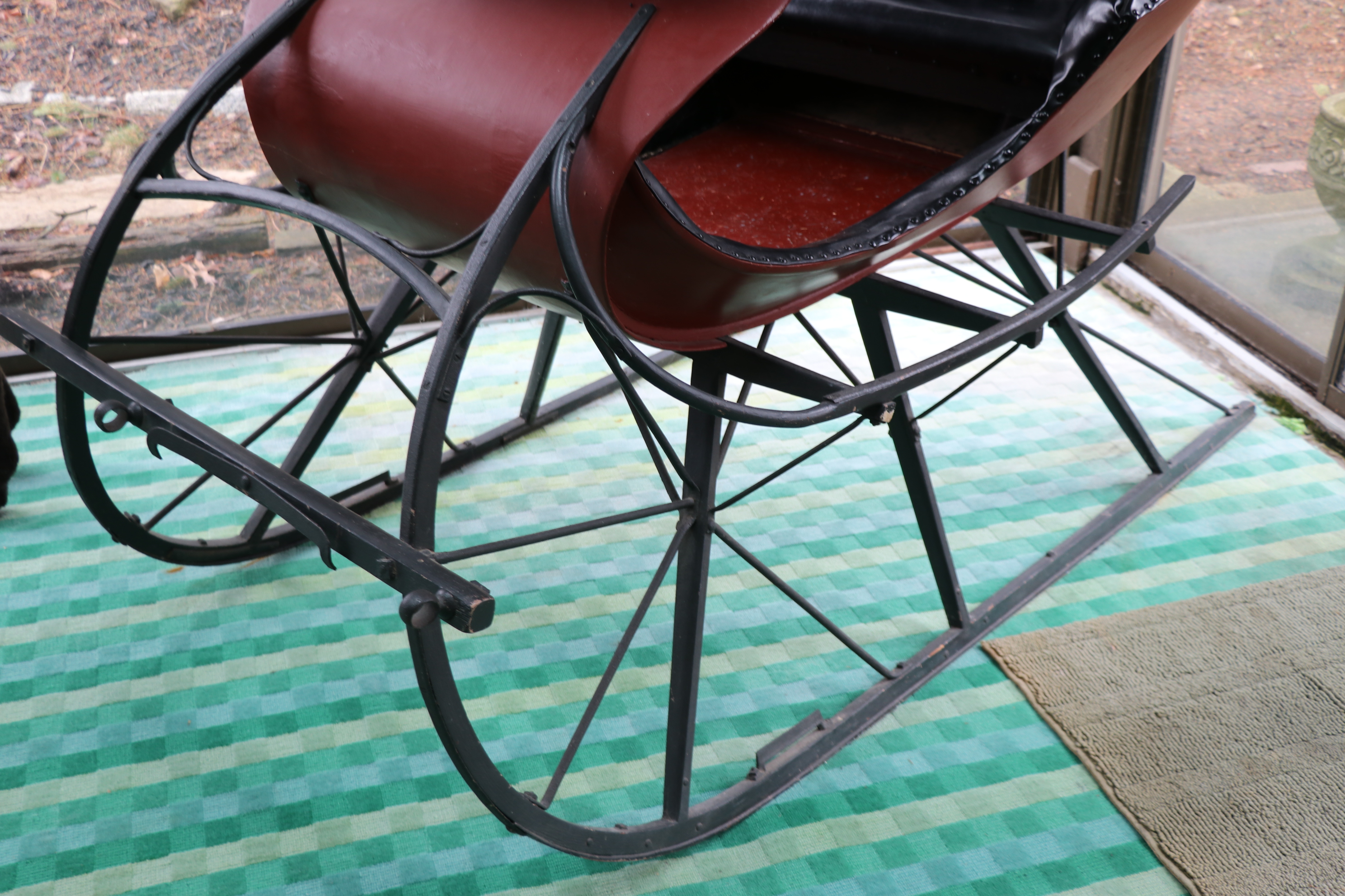 Horse-Drawn Cutter Style Open Sleigh, Early 20th Century