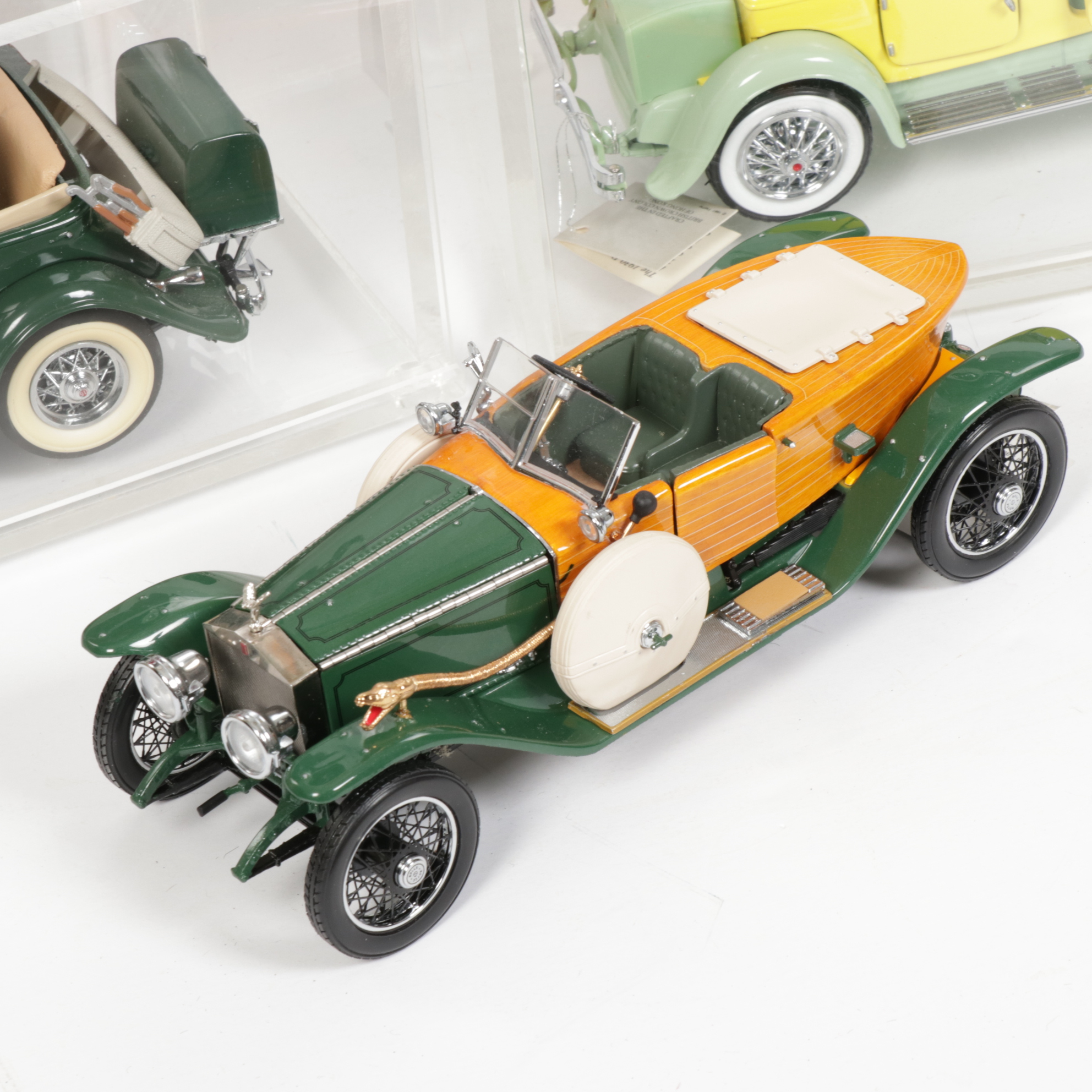 Franklin Mint Precision Models and Danbury Mint Diecast Cars and Display Cases