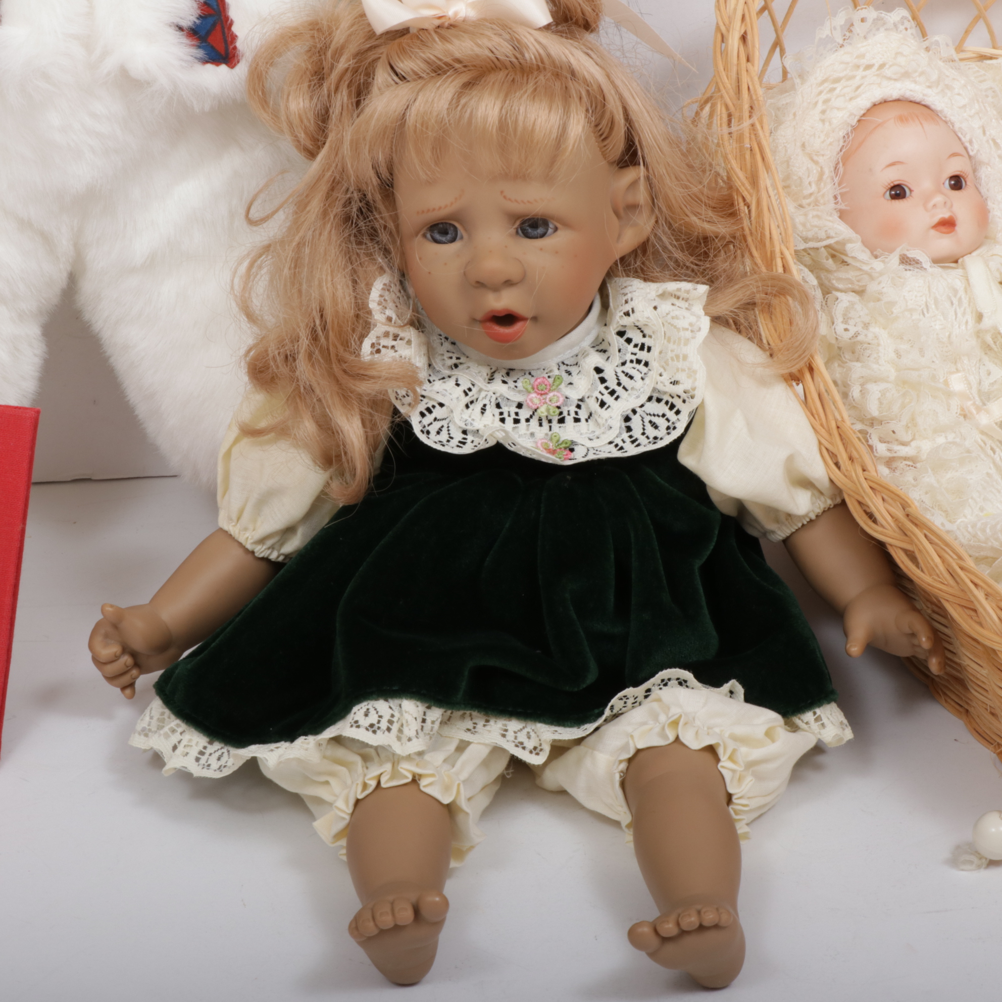 B. Altman Plush Eskimo Doll, Panre Doll and Sankyo Doll, Vintage