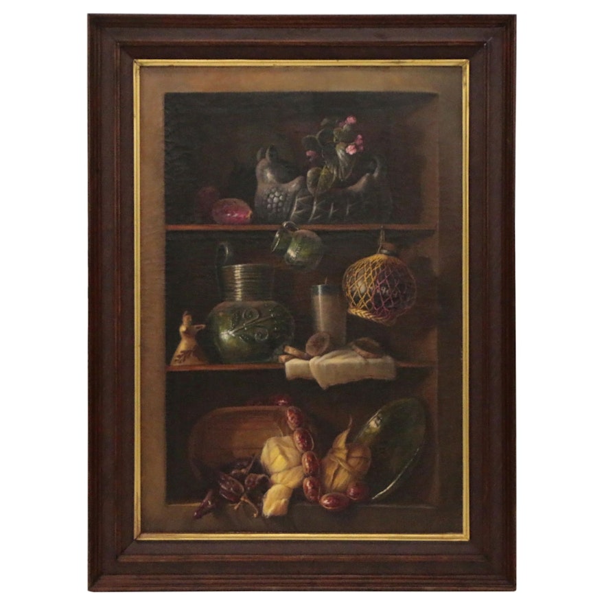 Armando Ahuatzi Still Life Oil Painting, 1978