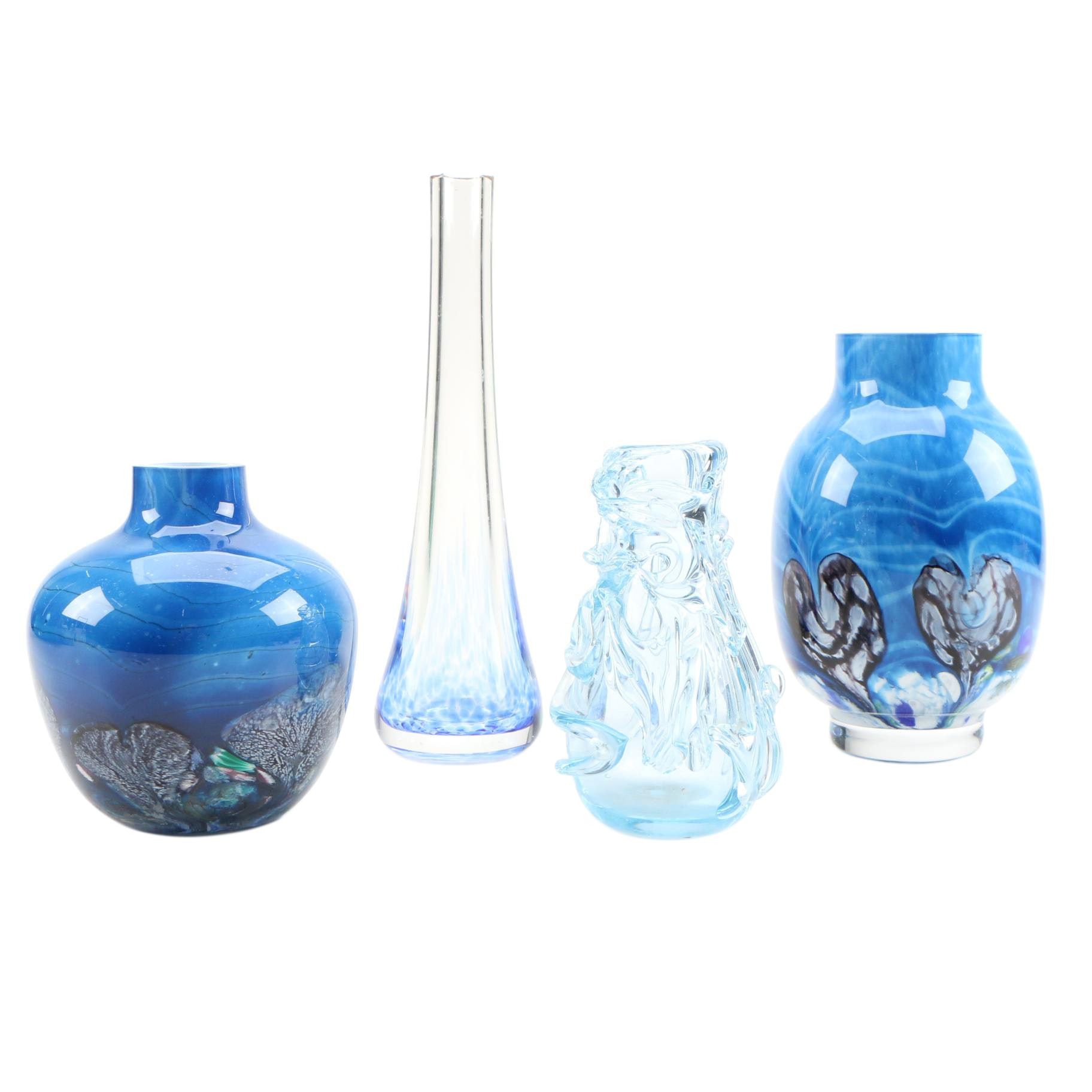 Scottish Art Glass Vases Including Caithness