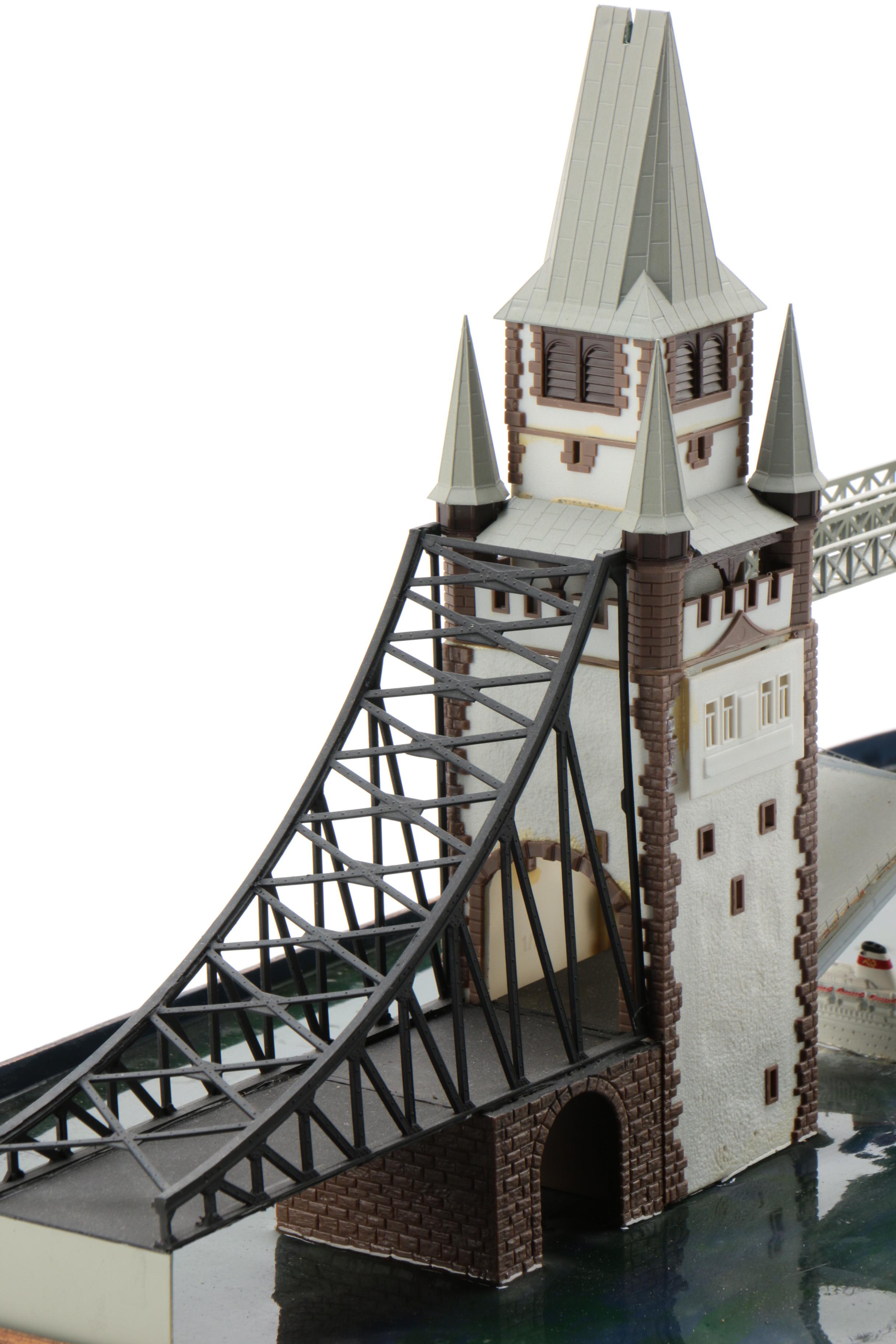 Model Layout Attributed to London Bridge Over the Thames River, circa 1970s