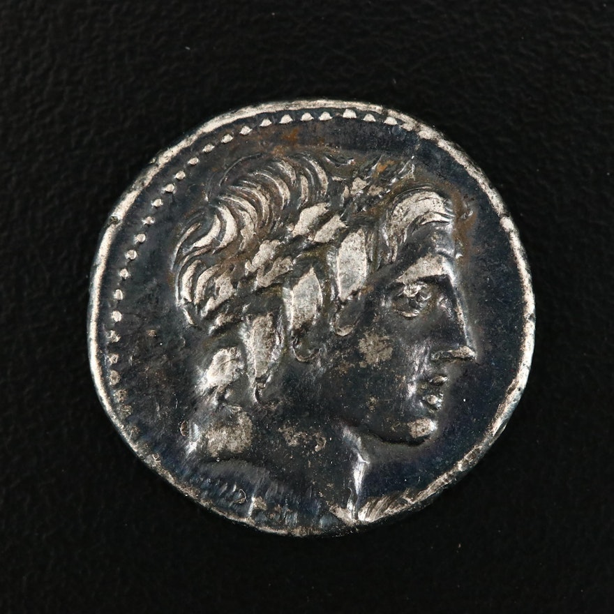 Ancient Roman Republic AR Denarius, Anonymous Issue, ca. 86 B.C.