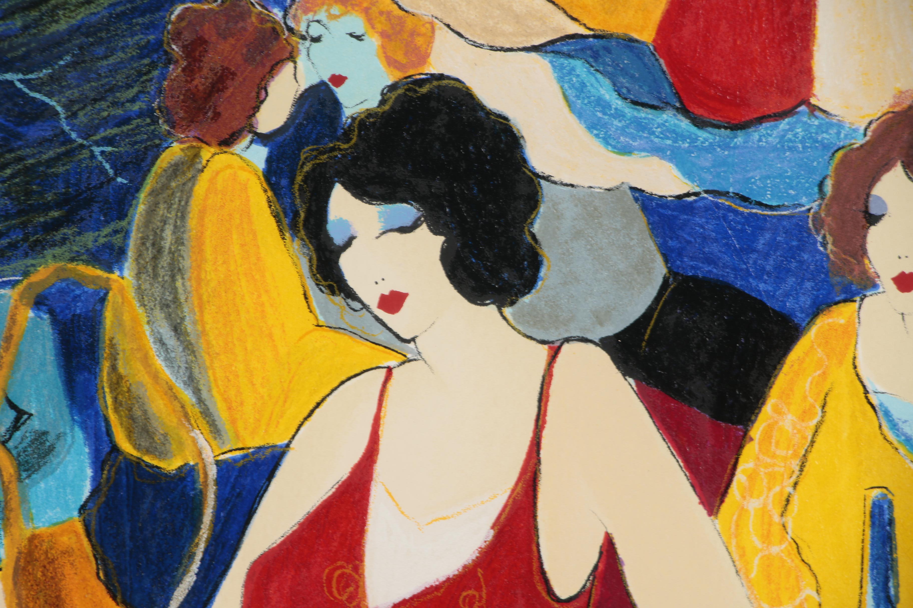 Itzchak Tarkay Serigraph "Harbour Cafe"