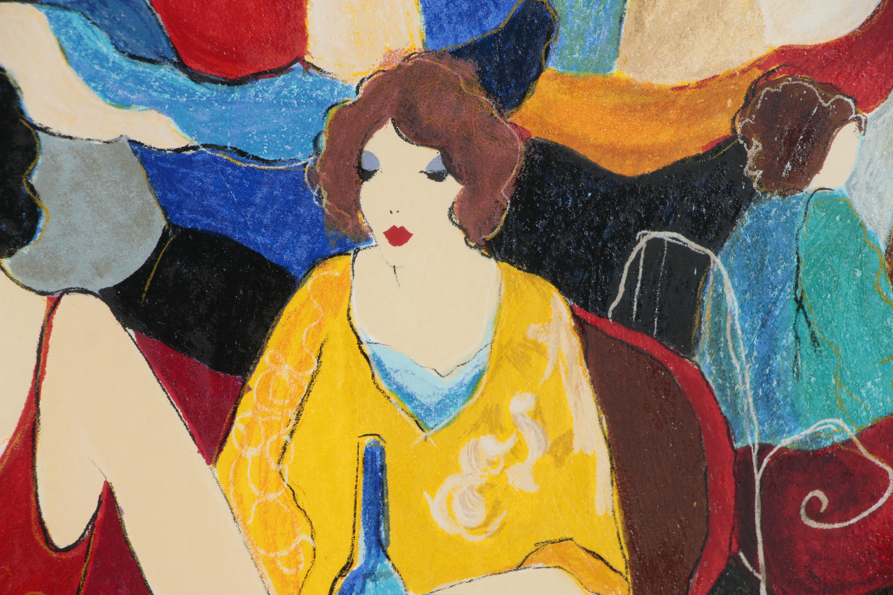 Itzchak Tarkay Serigraph "Harbour Cafe"