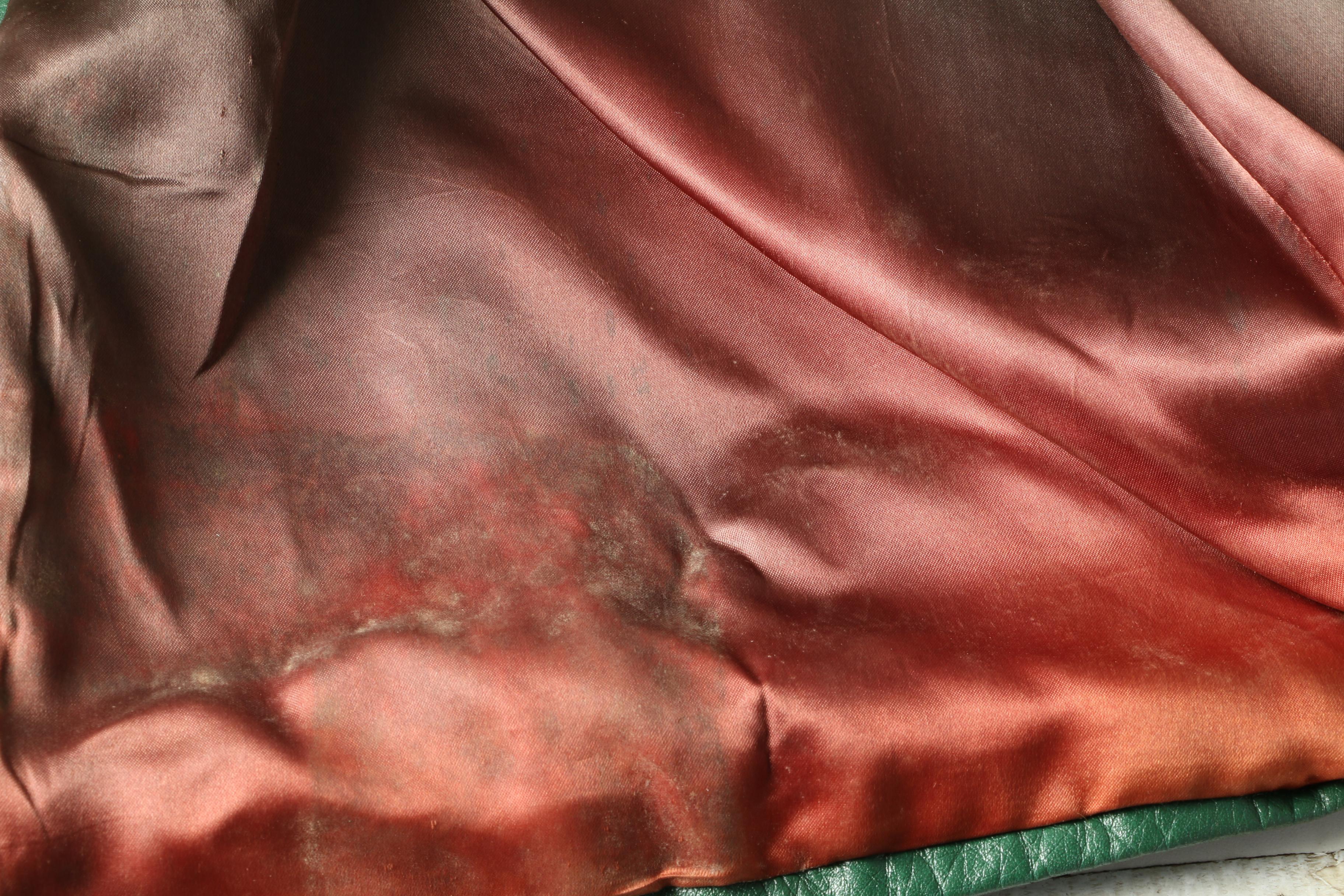 Country Pacer Custom-Ette Green Leather Coat for Lowenthal's, 1970s Vintage