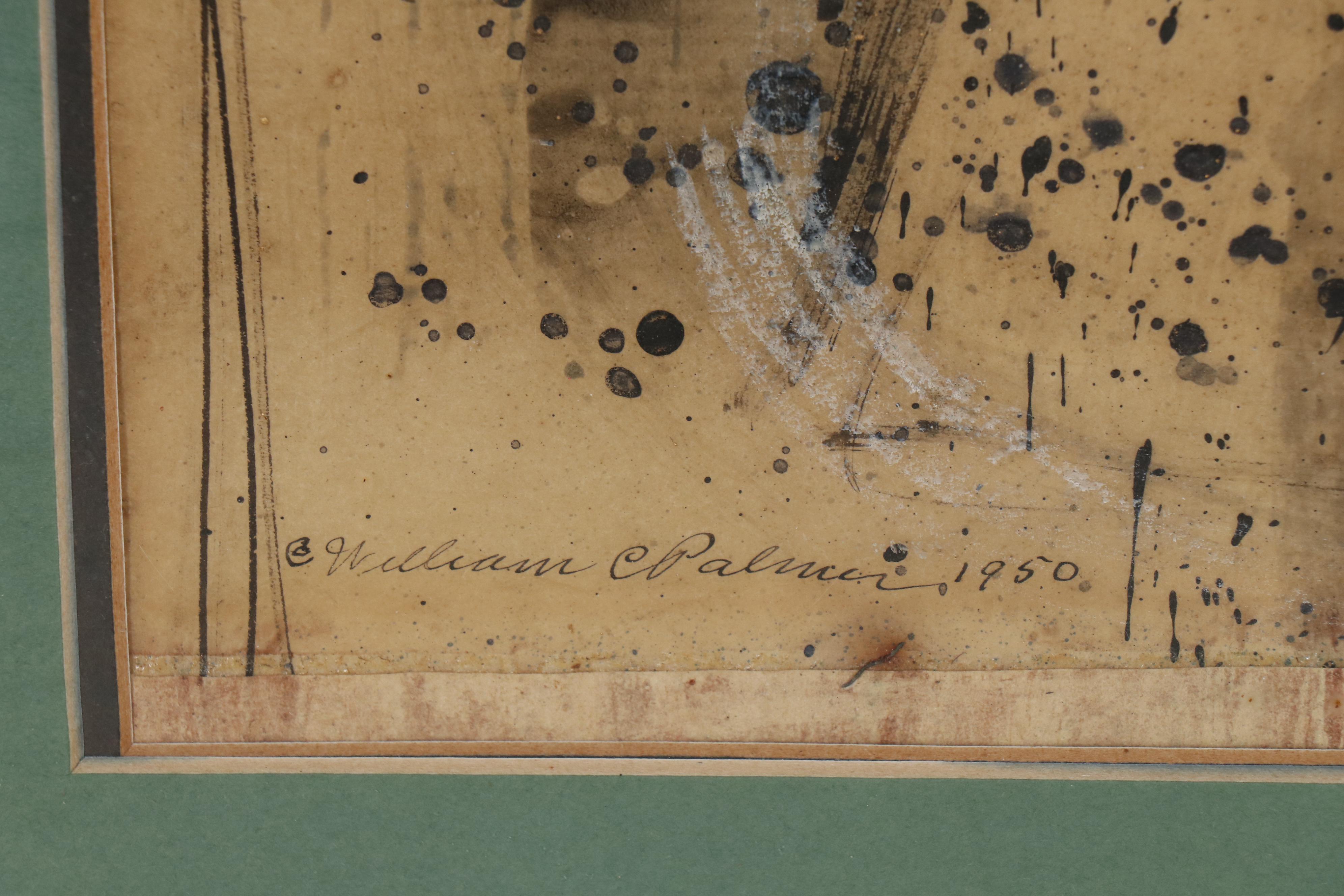 William Charles Palmer Abstract Mixed Media Painting, 1950