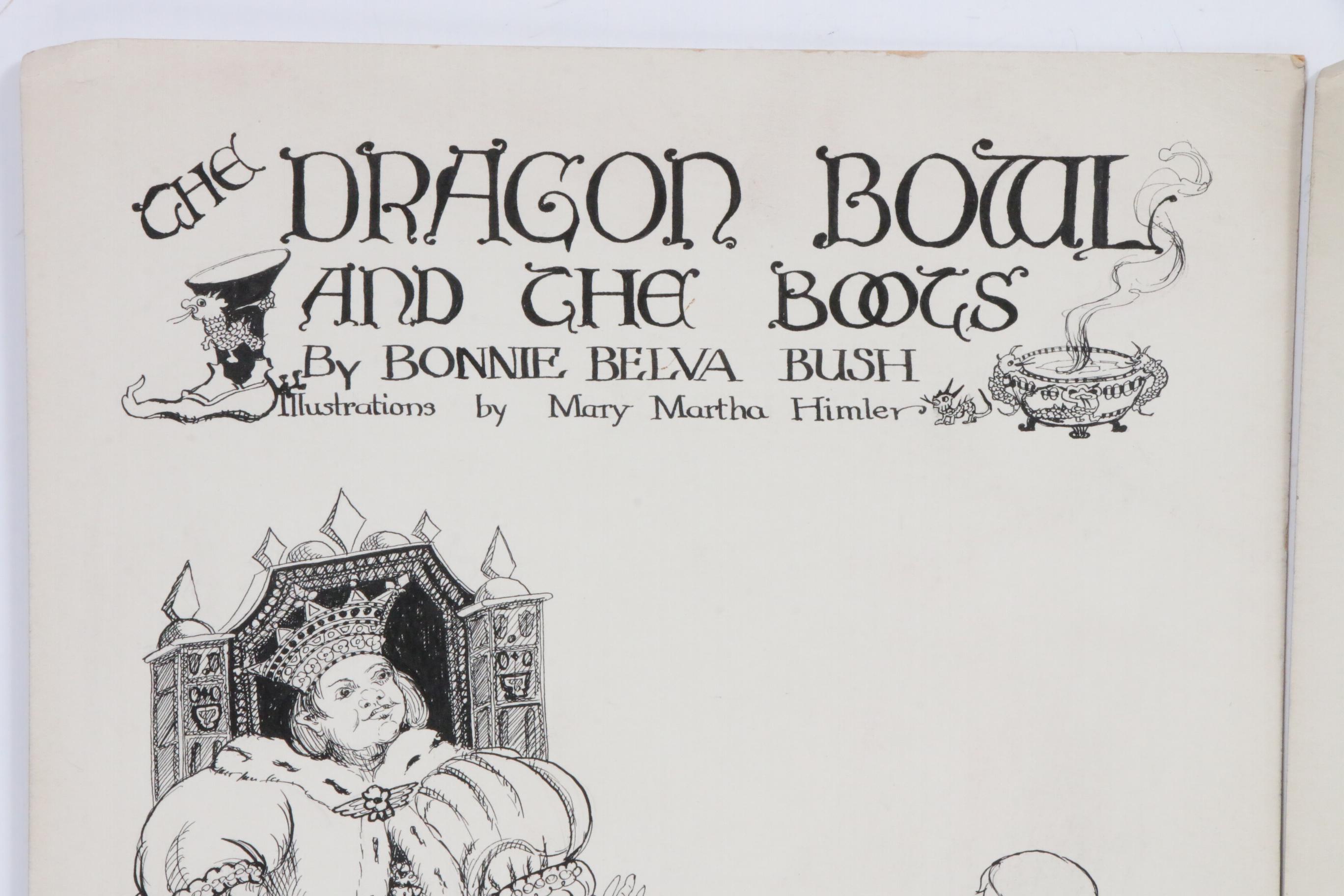 Mary Martha Himler Ink Drawings for "The Dragon Bowl and the Boots"