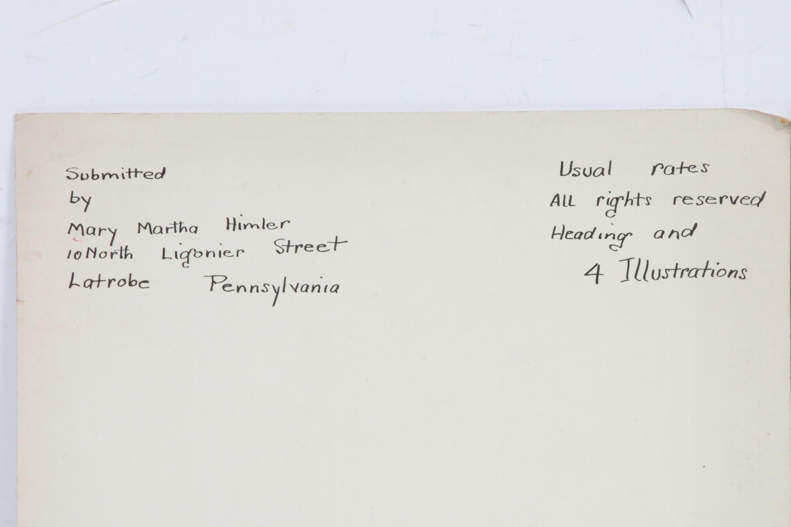 Mary Martha Himler Ink Drawings for "The Dragon Bowl and the Boots"