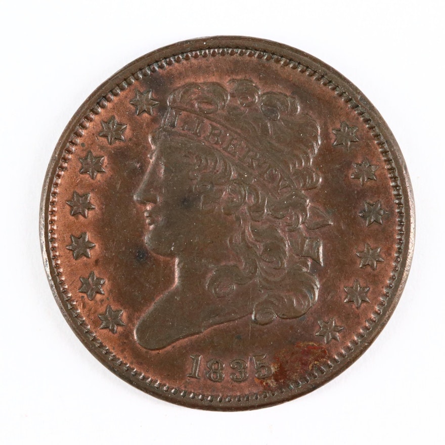 1835 Classic Head Half Cent