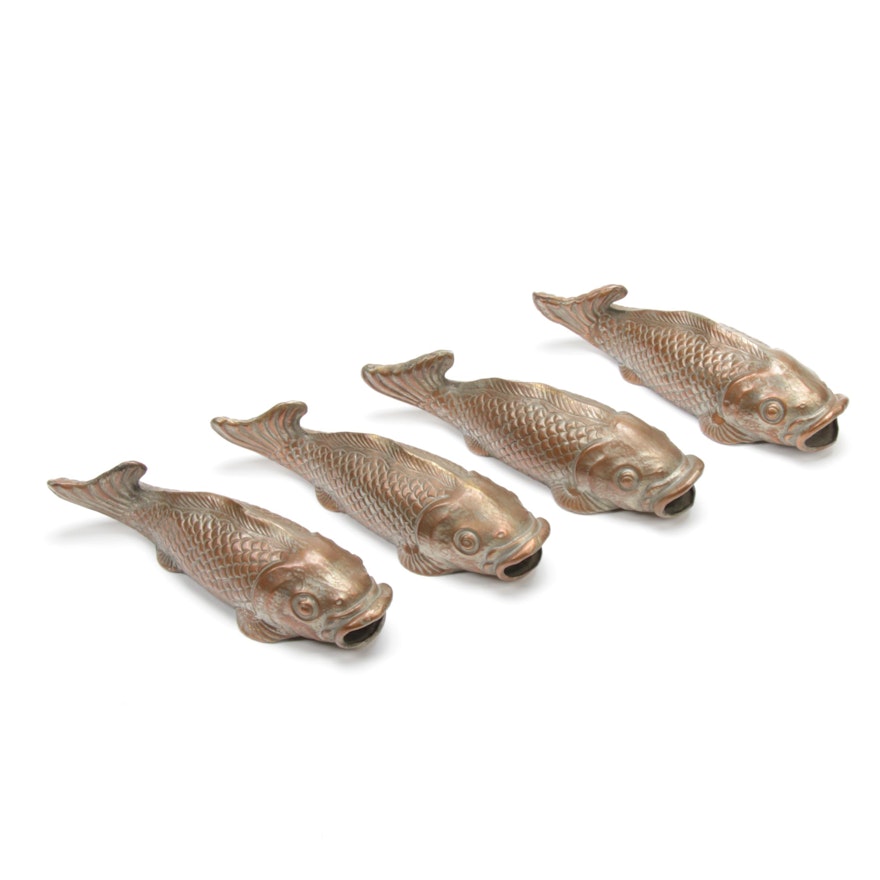 Metal Koi Fish Wall Pockets