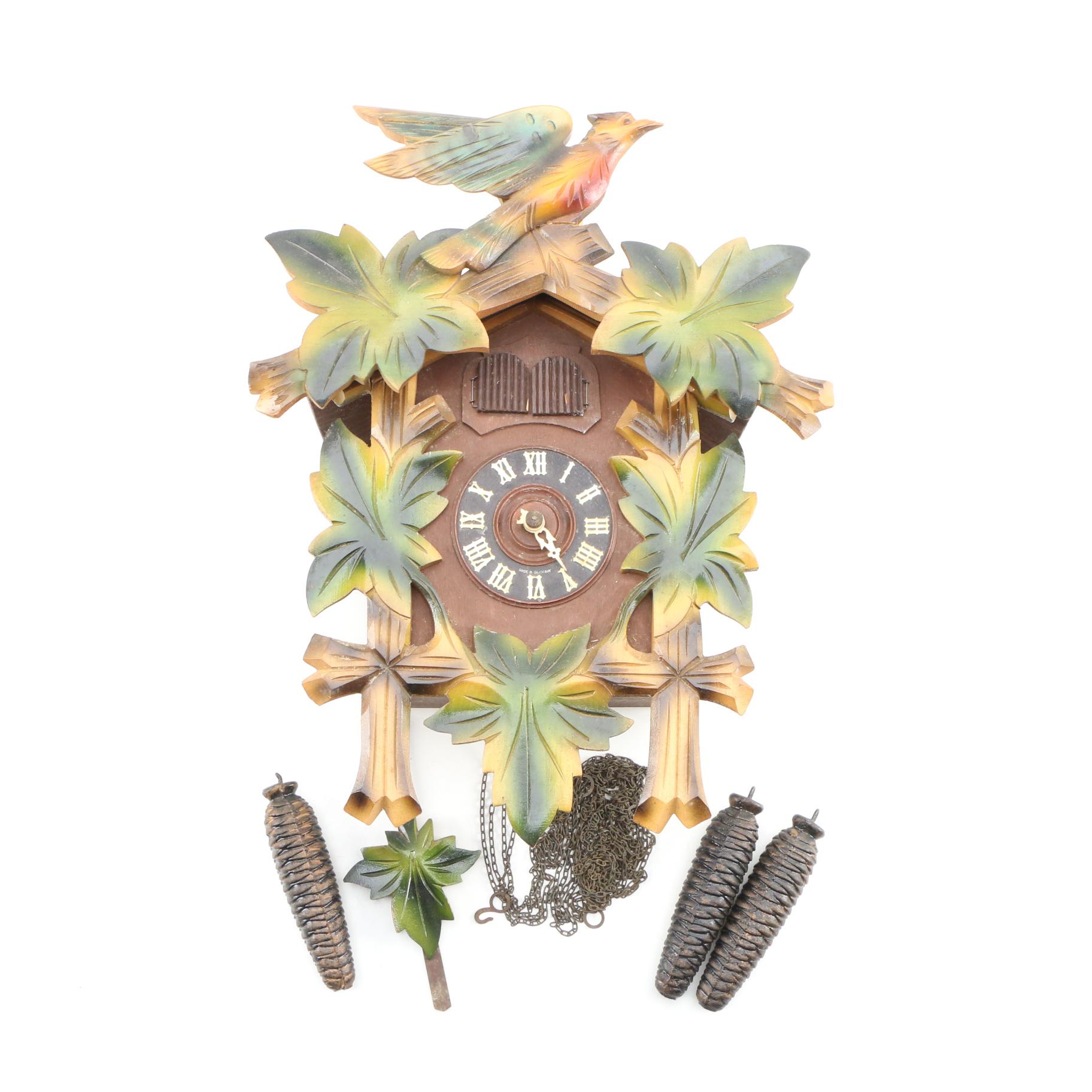 German Cuckoo Clock with Thorens Swiss "Kuckuck Walzer" Movement