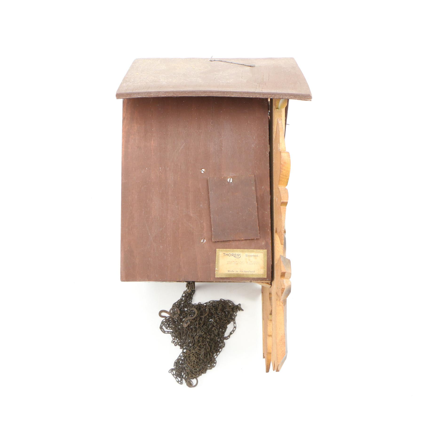 German Cuckoo Clock with Thorens Swiss "Kuckuck Walzer" Movement