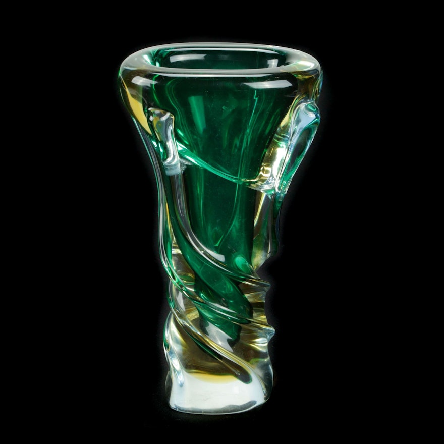 Hand Blown Art Glass Vase