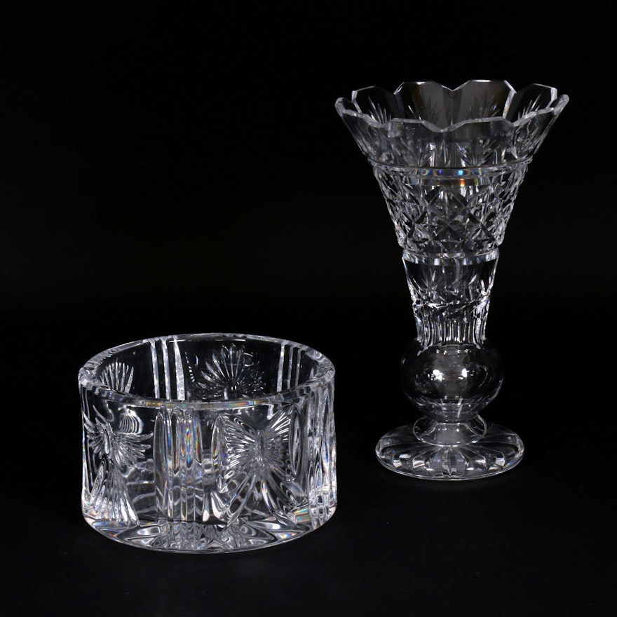 Waterford Crystal Vase and "Millennium Series" Bowl