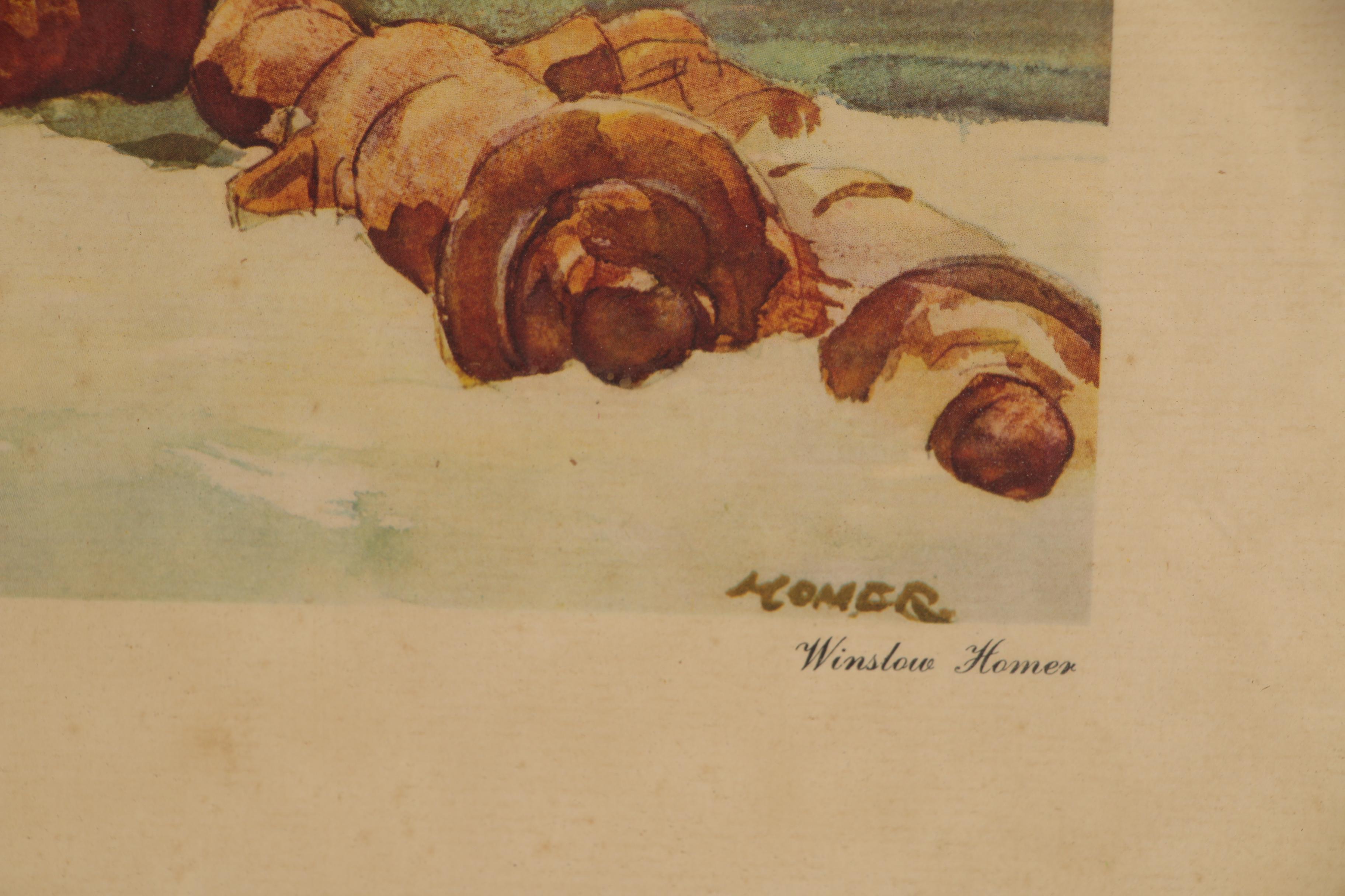 Offset Lithographs after Winslow Homer of Maritime Scenes