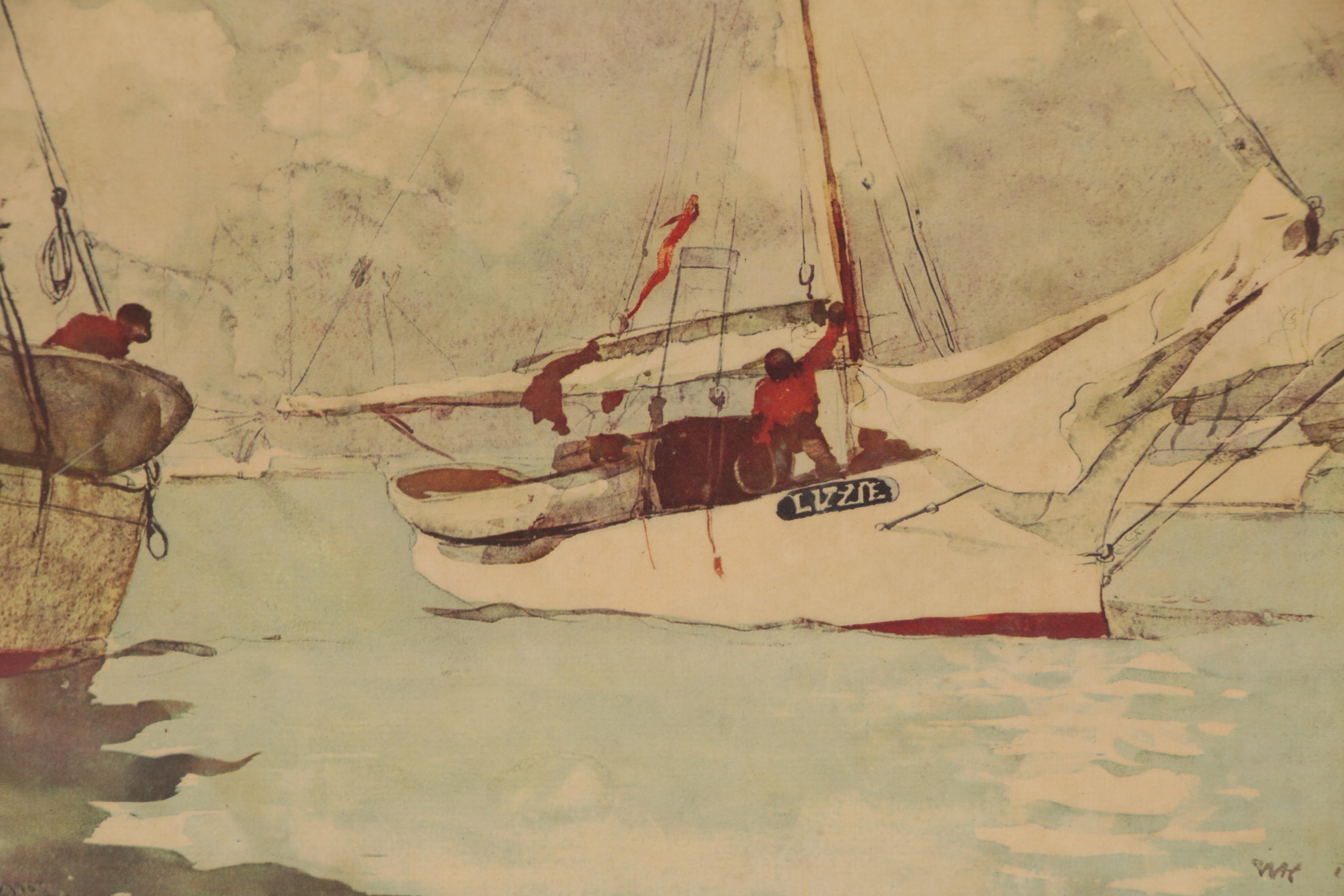 Offset Lithographs after Winslow Homer of Maritime Scenes