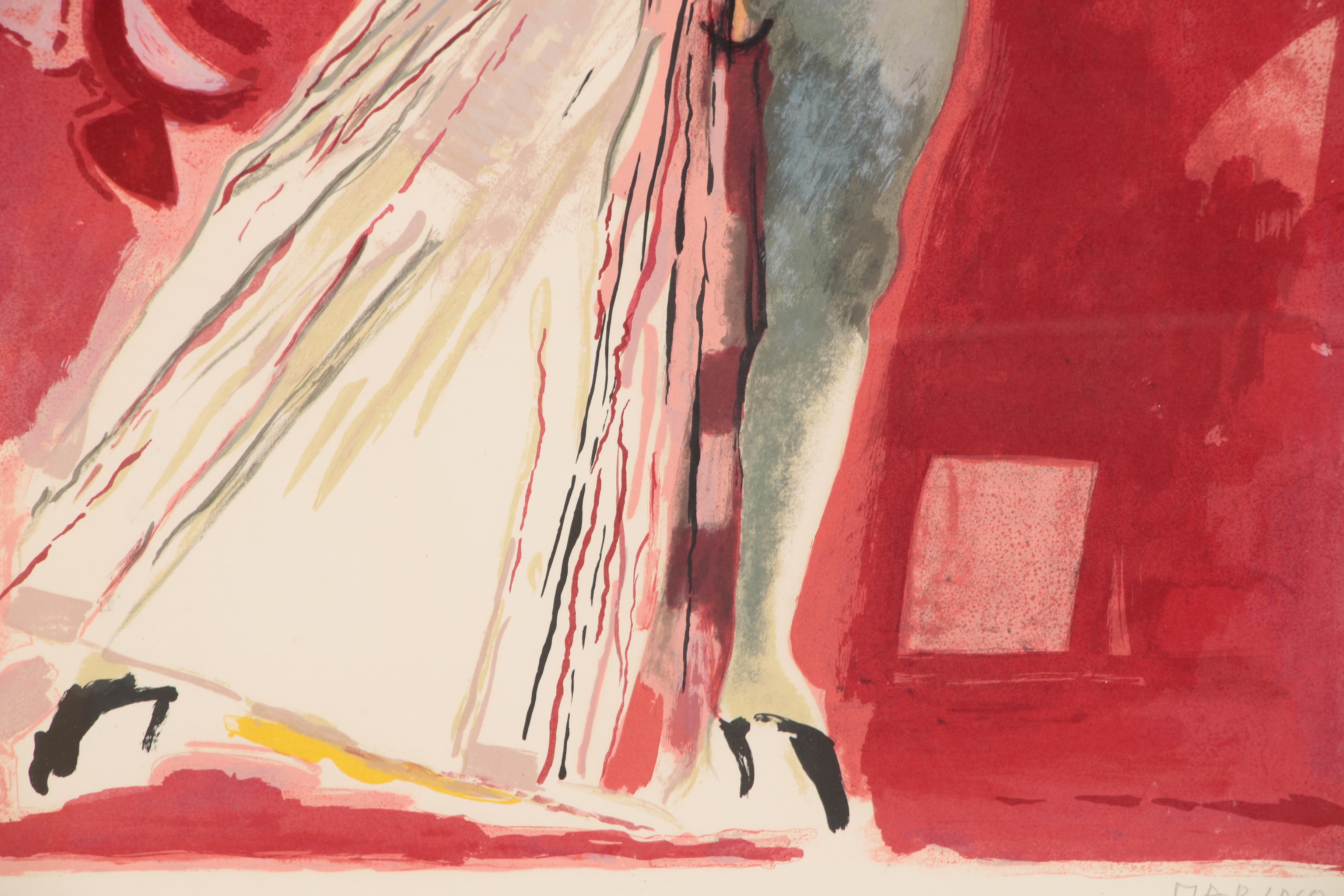 Marino Marini Lithograph "La Traviata" for Metropolitan Opera, 1978