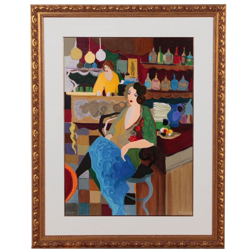 Itzchak Tarkay Serigraph "Cafe Select III"