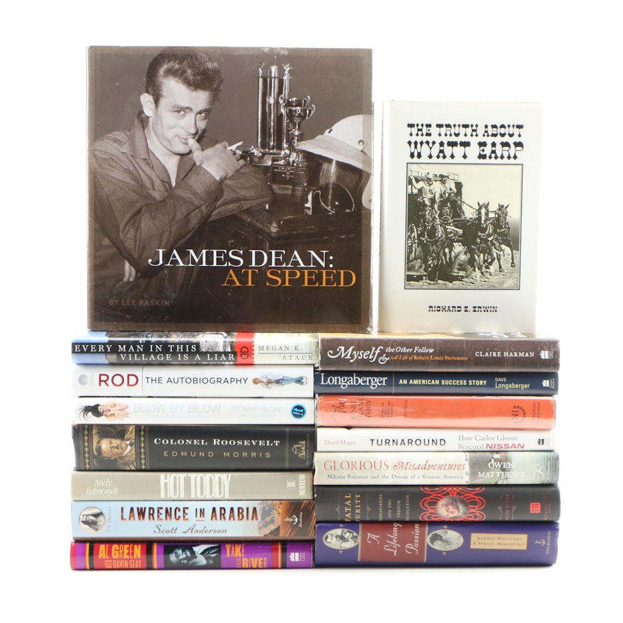 Signed First Edition "James Dean", "The Truth About Wyatt Earp" and Other Books