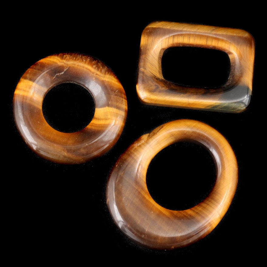 Loose 54.30 CTW Tiger's Eye Gemstones