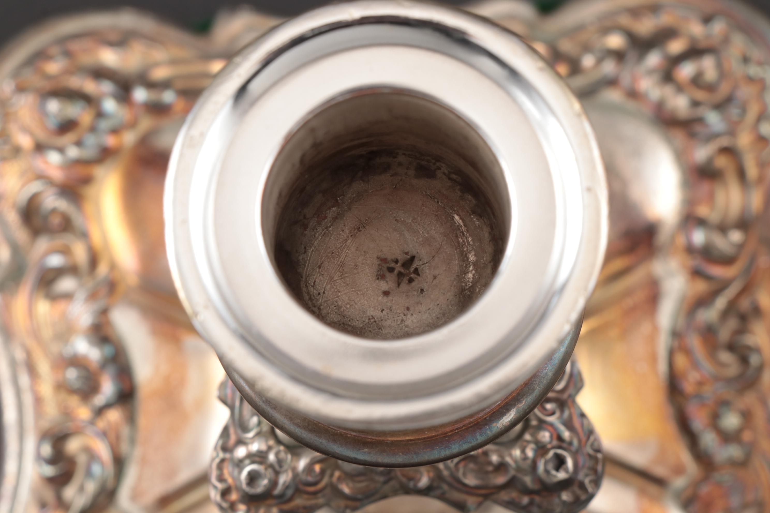 Victorian Silver Plate Candle Holders Including Meriden Britannia Company