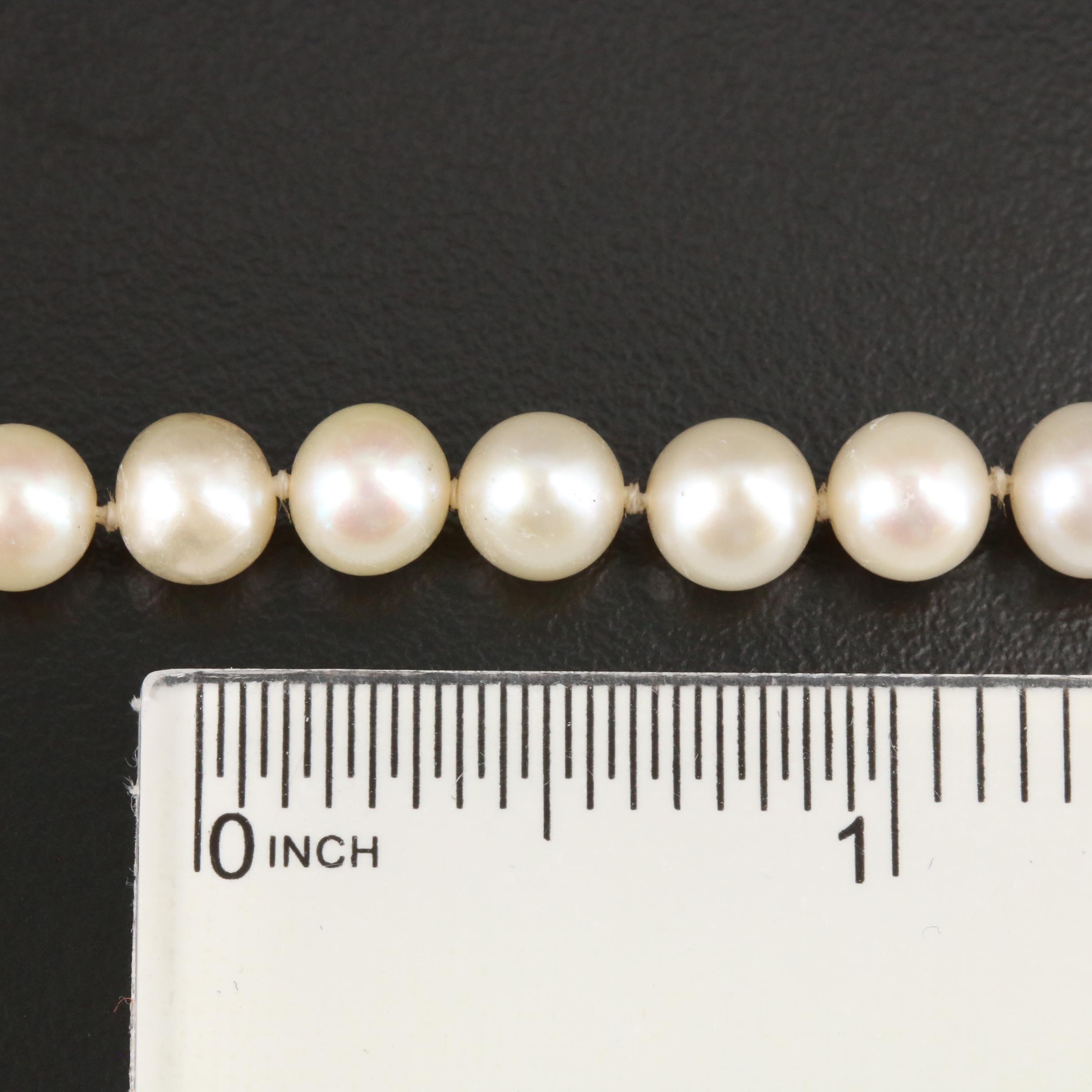 Blue Lagoon by Mikimoto Pearl Strand Necklace with 14K Gold Clasp