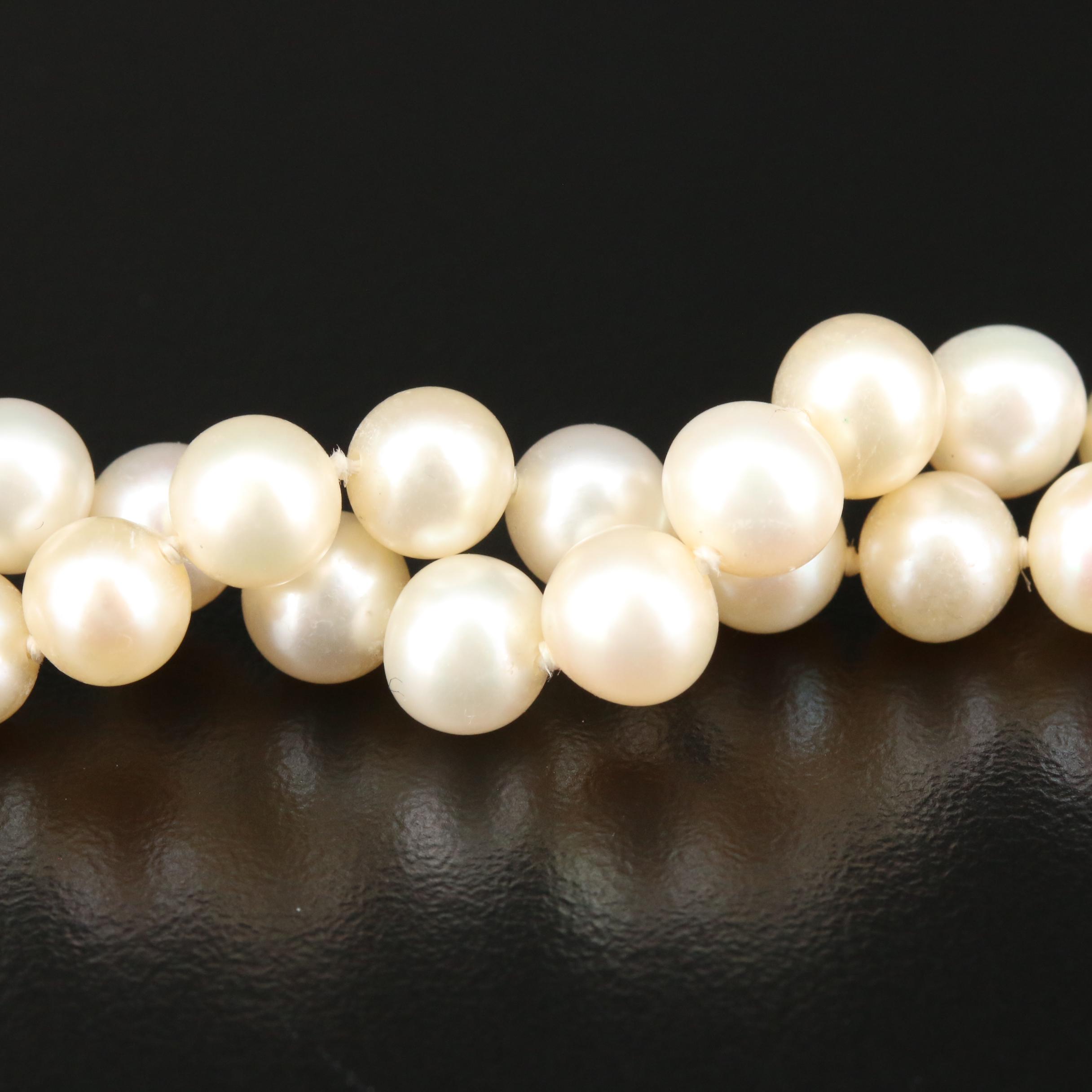 Blue Lagoon by Mikimoto Pearl Strand Necklace with 14K Gold Clasp