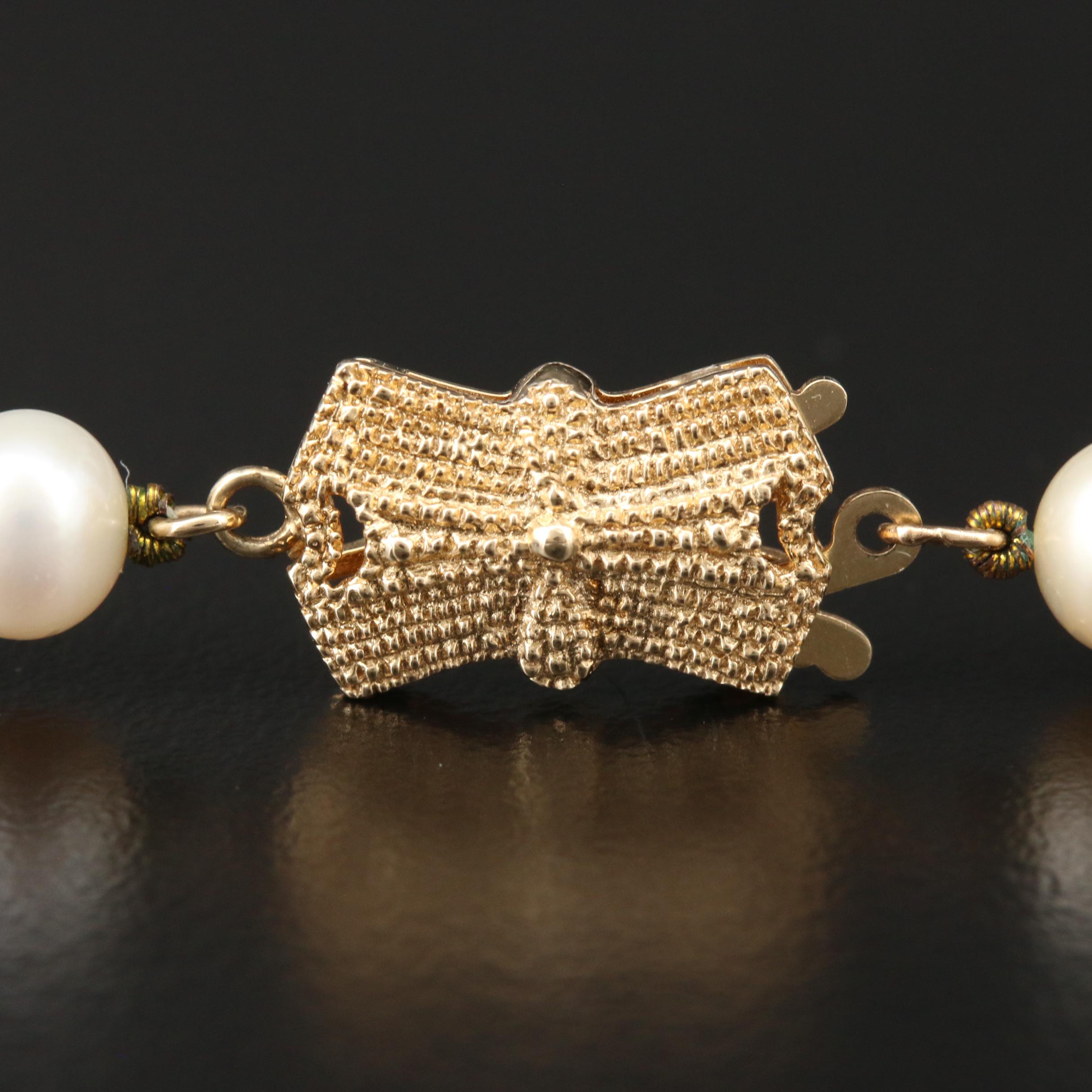 Blue Lagoon by Mikimoto Pearl Strand Necklace with 14K Gold Clasp