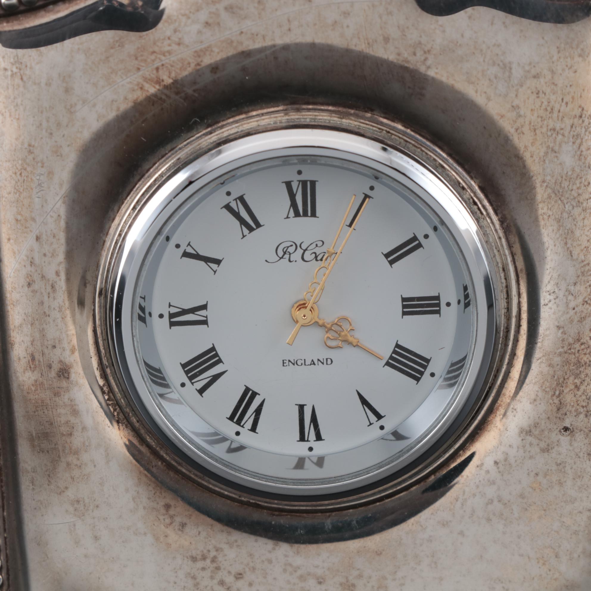 R. Carr Sterling Silver Desk Clock