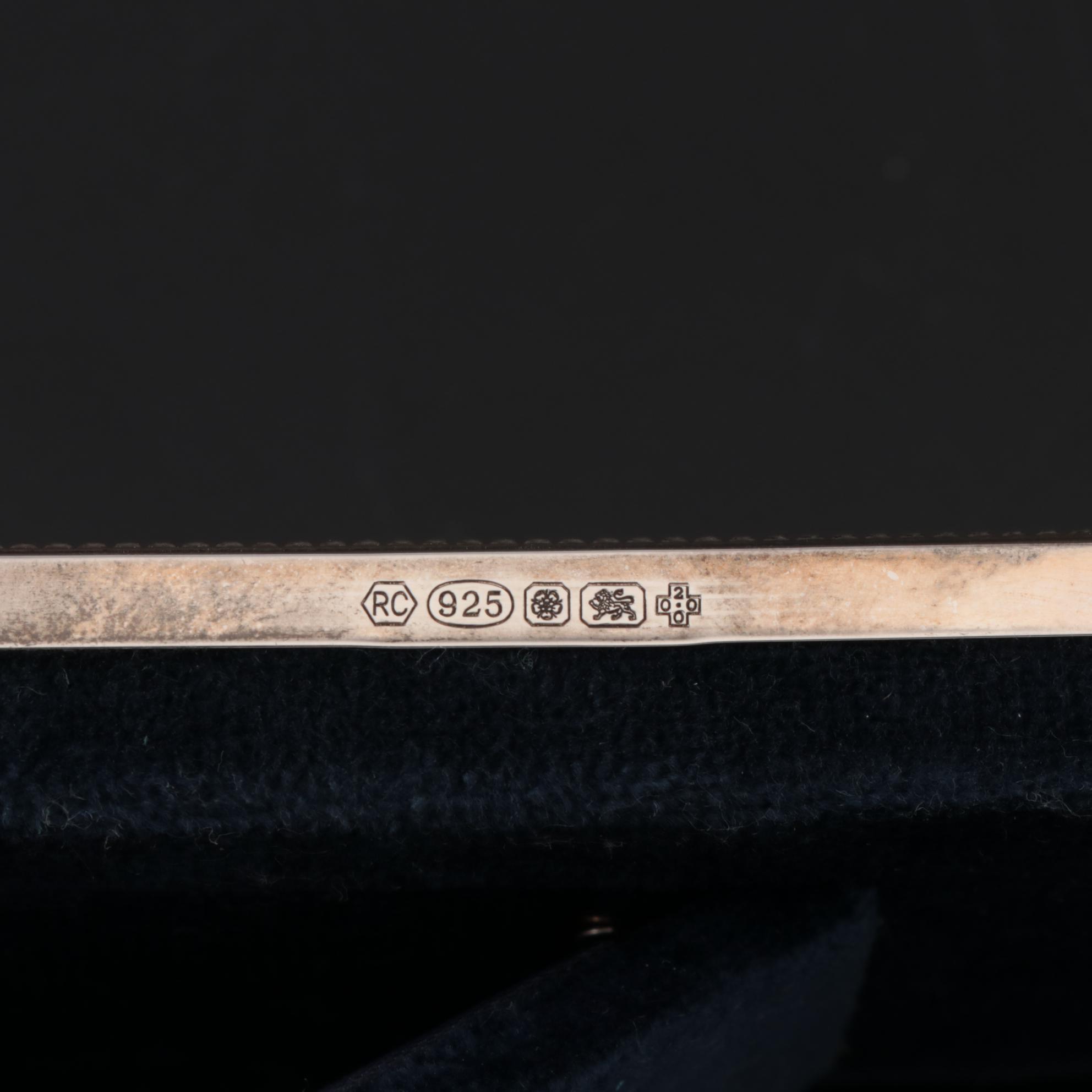 R. Carr Sterling Silver Desk Clock