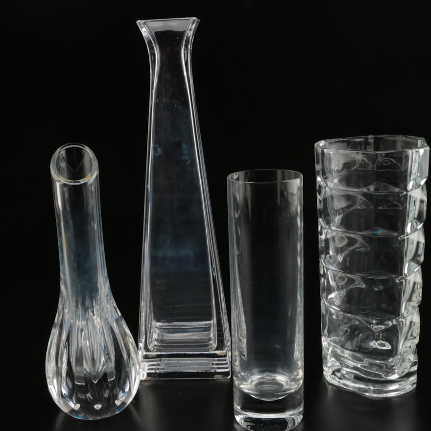 Tiffany & Co. and Baccarat and Other Crystal Vases