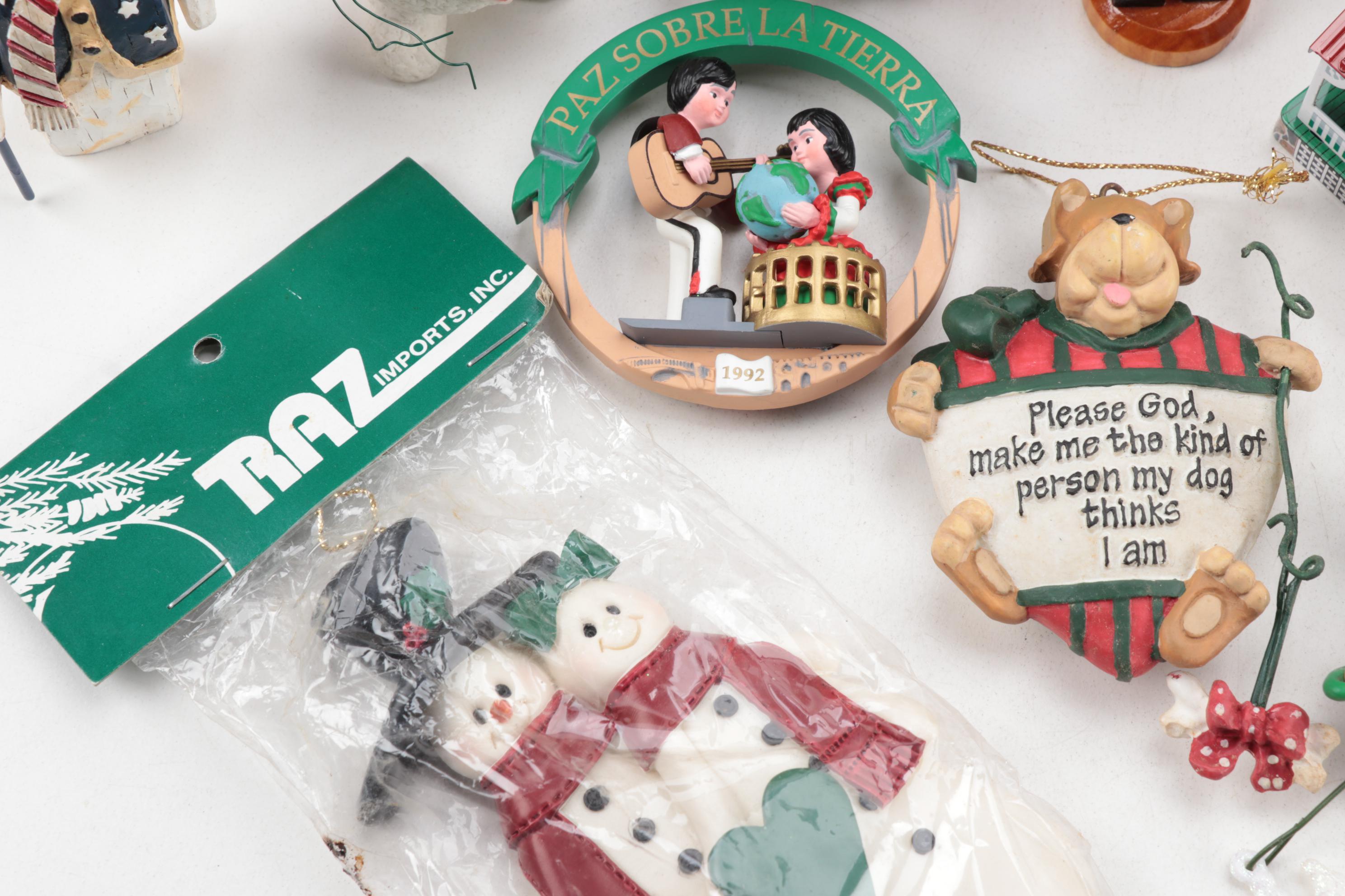 Hallmark, Enesco, Polystone, Carlton and Other Christmas Ornaments