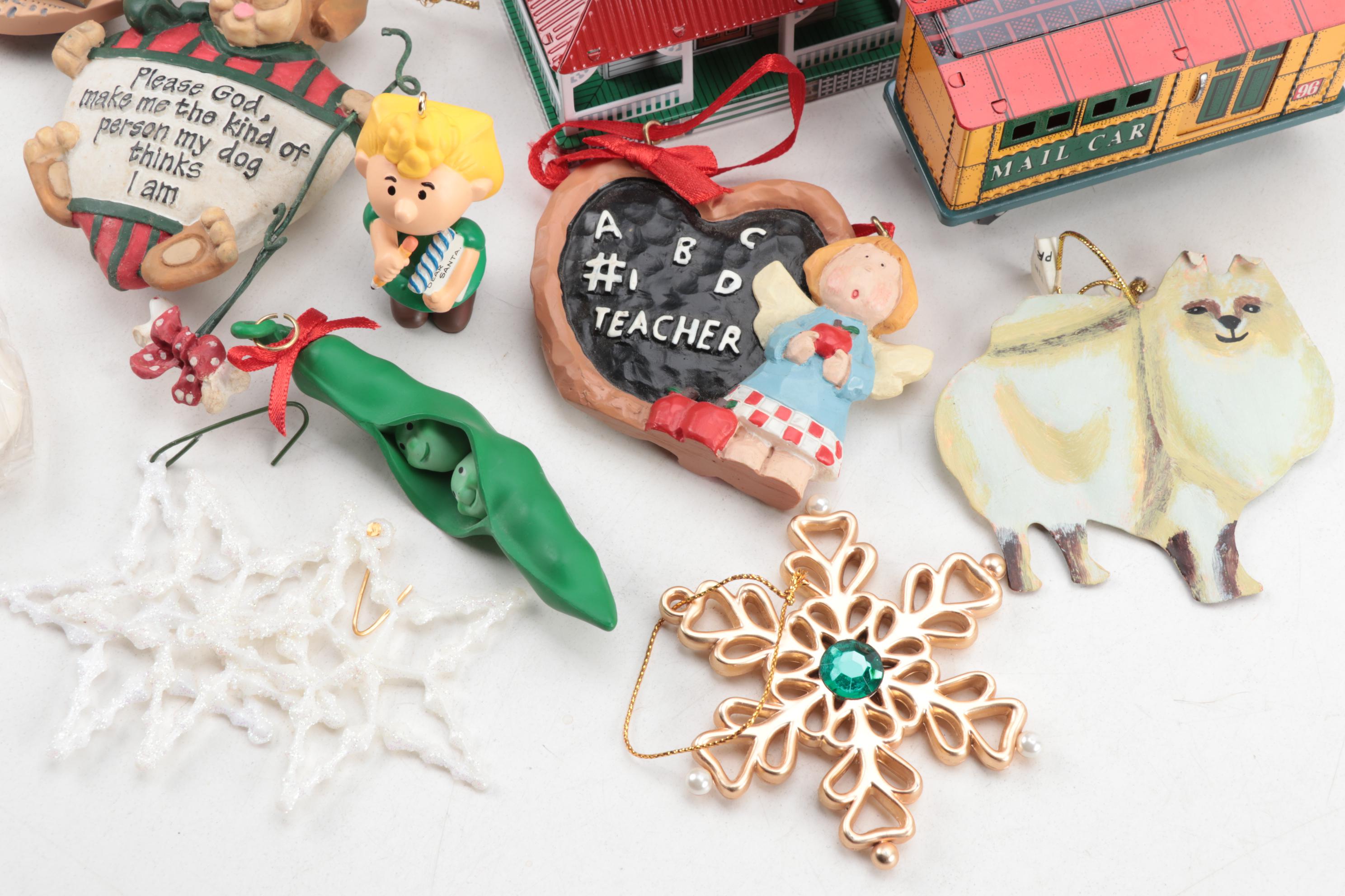 Hallmark, Enesco, Polystone, Carlton and Other Christmas Ornaments