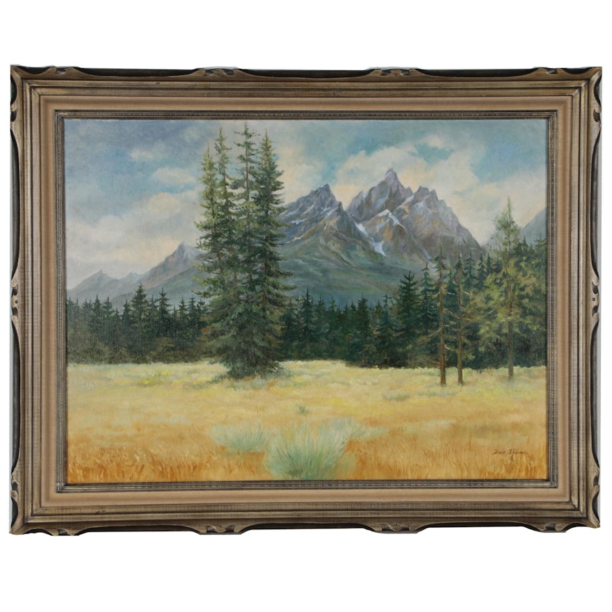 Dale Wilson Western Mountain Landscape Oil Painting