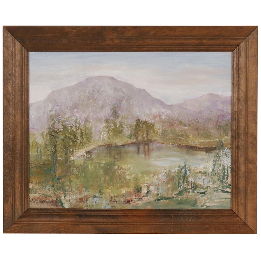 Landscape Oil Painting, Late 20th Century