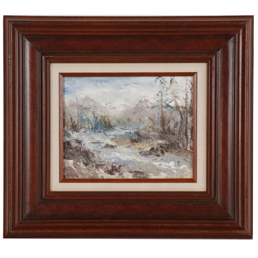Amy Koneval Landscape Oil Painting, Late 20th Century