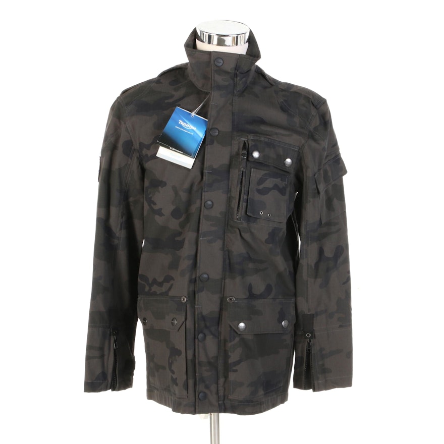 Men's Triumph Motorcycles Ripstop Camouflage Jacket with Original Tags