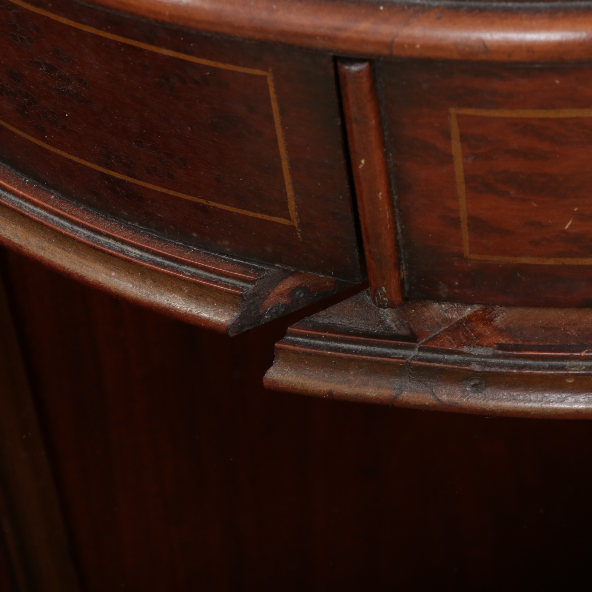 Victorian Style Vanity with TriFold Mirror and Rabbit Covered Bench, Antique