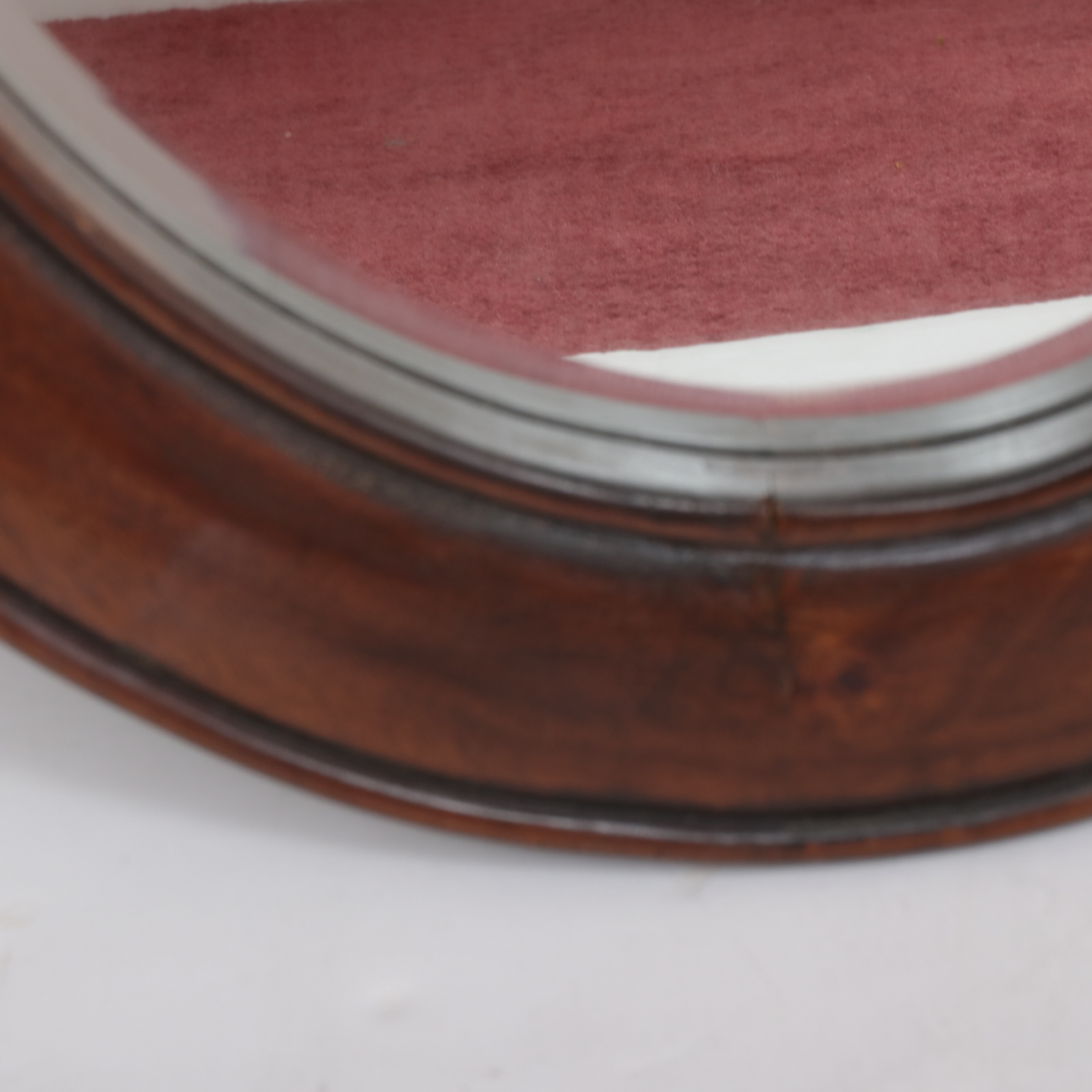 Wood Oval Wall Mirror